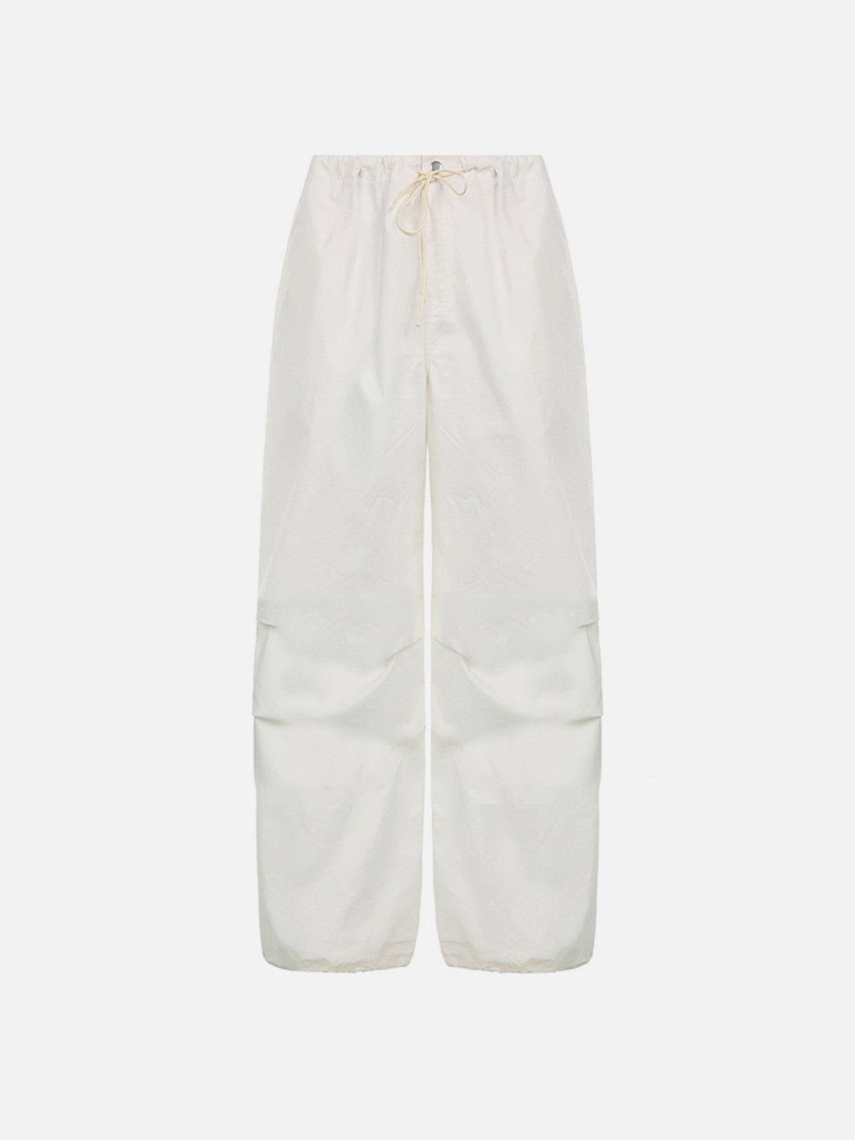 Black Cotton Baggy Pants with Transparent Stripes | Aelfric Eden