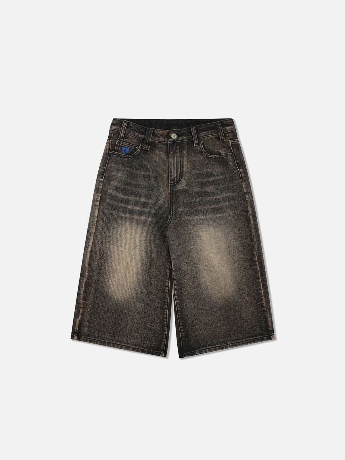 Vintage Washed Longline Denim Shorts for Men & Women | Aelfric Eden