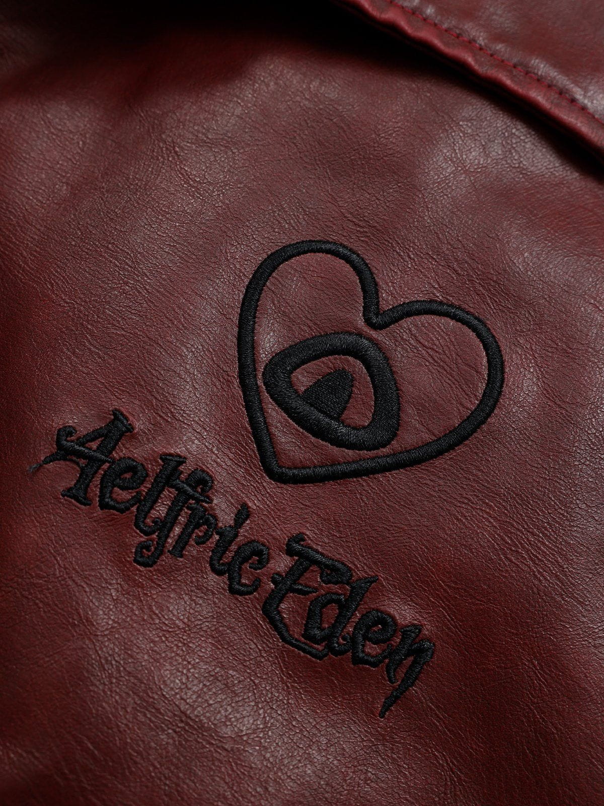 Red Faux Leather Coat with Detachable Fur Collar | Aelfric Eden