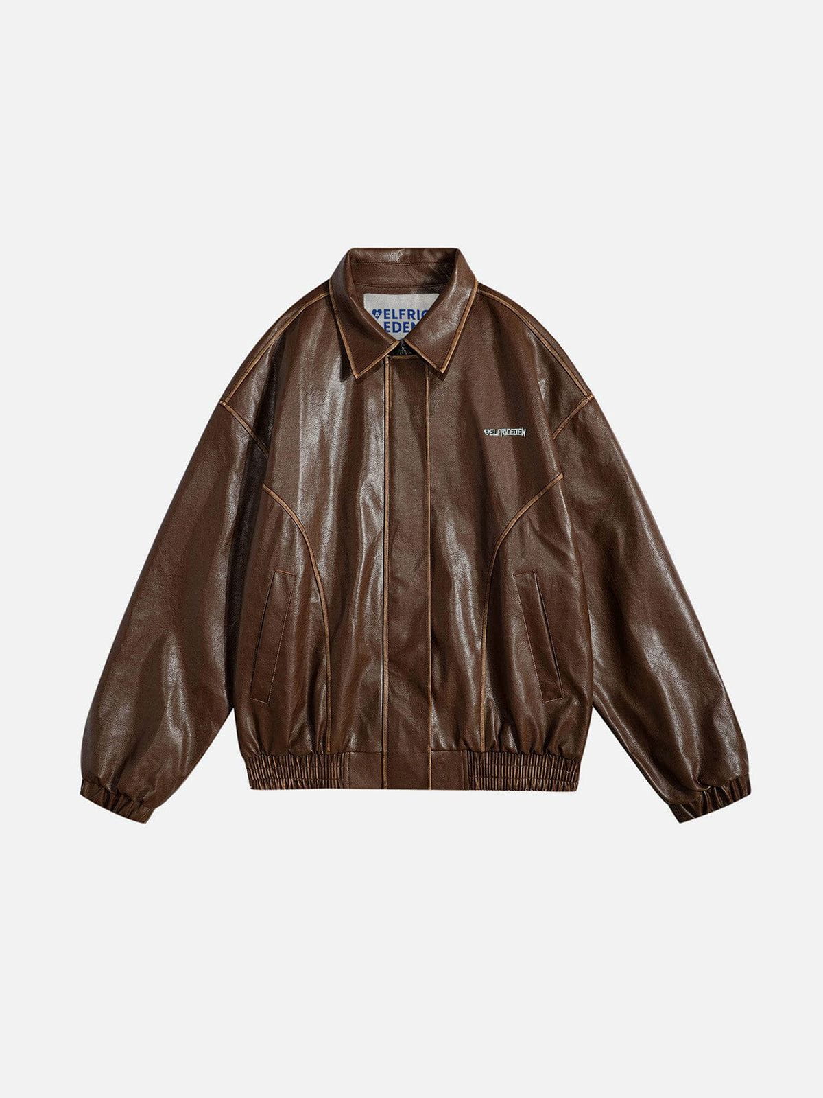 Patchwork Faux Leather Jacket for Men & Women | Aelfric Eden