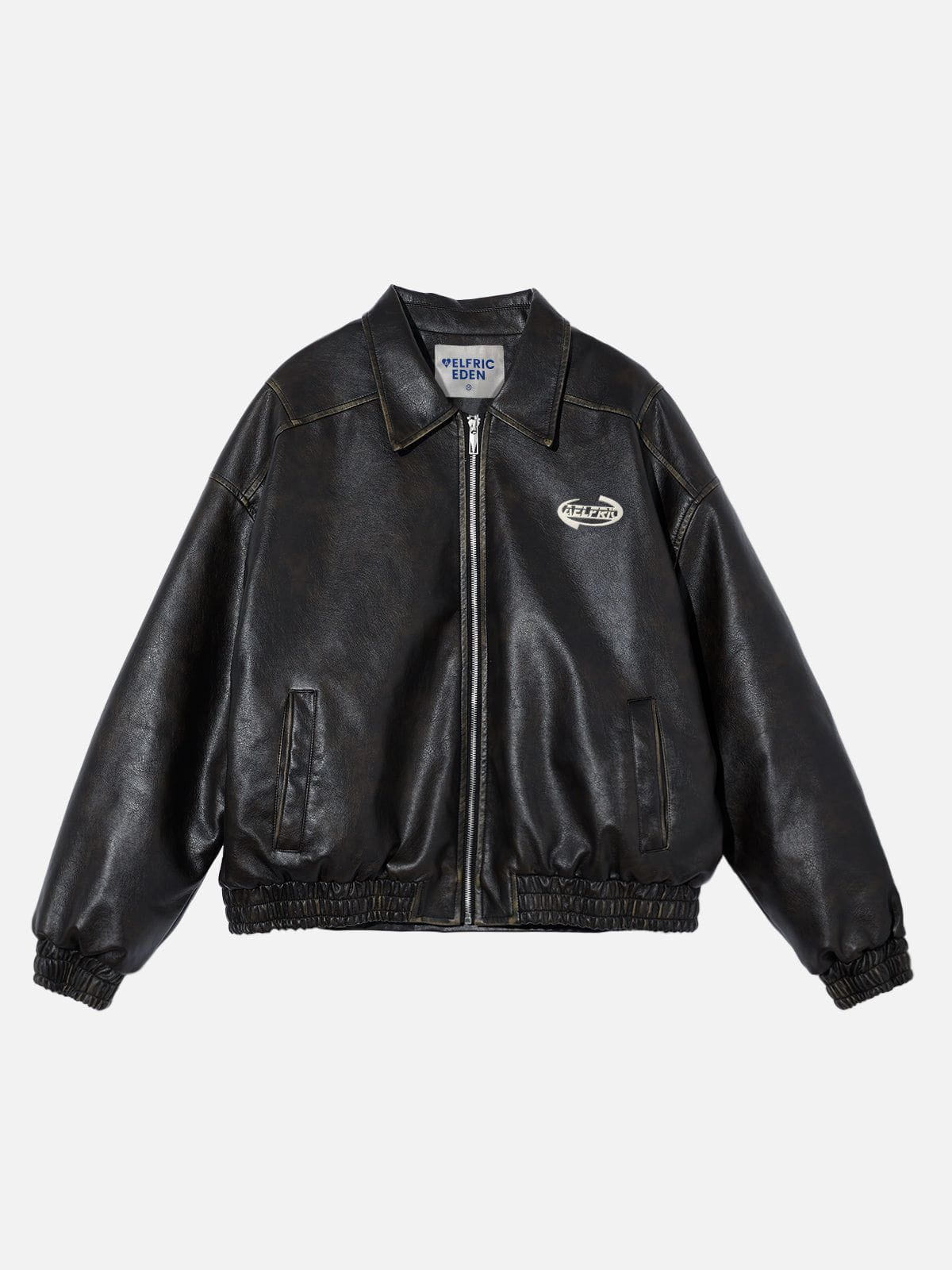 Vintage Washed Faux Leather Jacket for Men & Women | Aelfric Eden