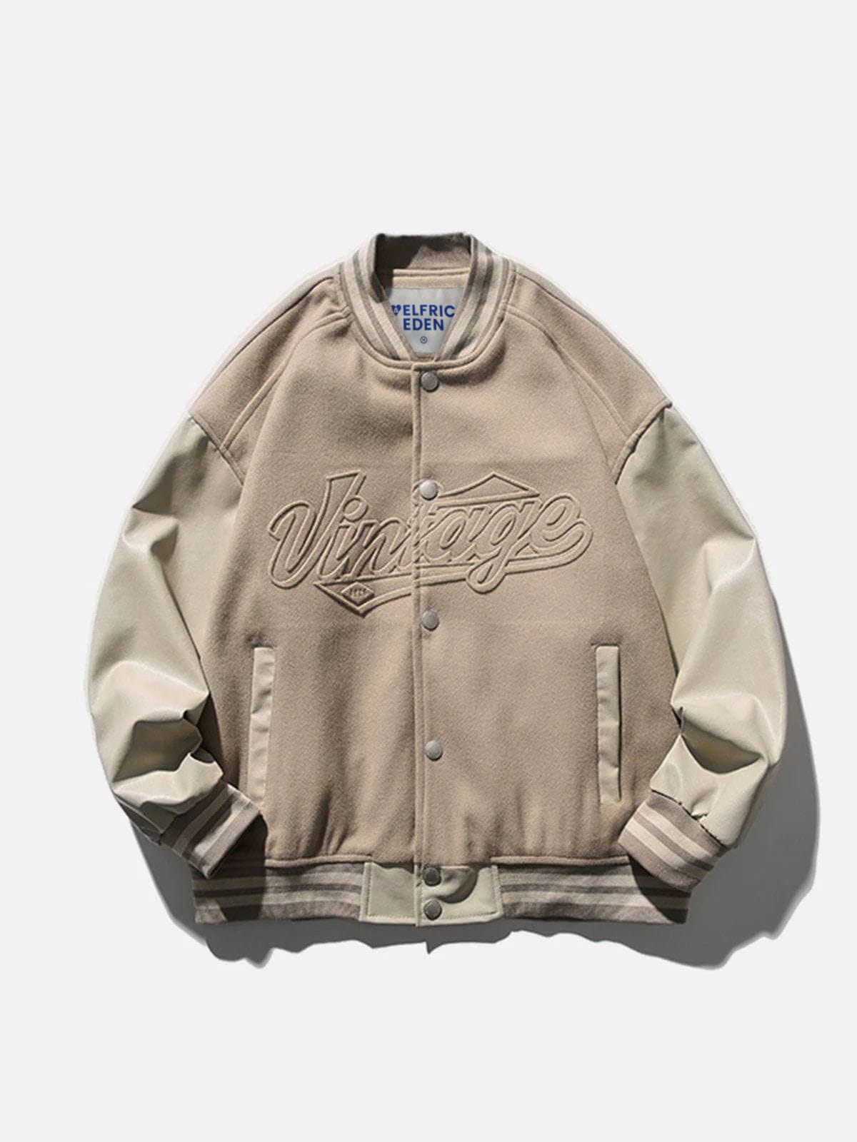 Letters Print Oversized Varsity Jacket for Men & Women | Aelfric Eden