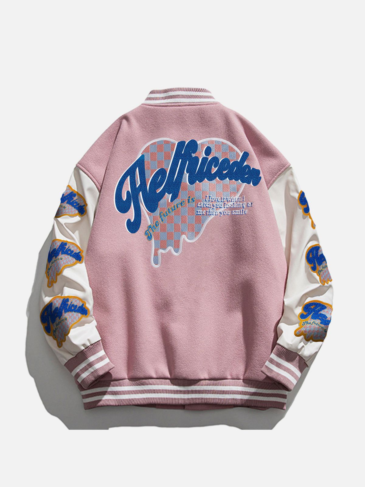 Checkerboard Heart Varsity Jacket for Women & Men | Aelfric Eden