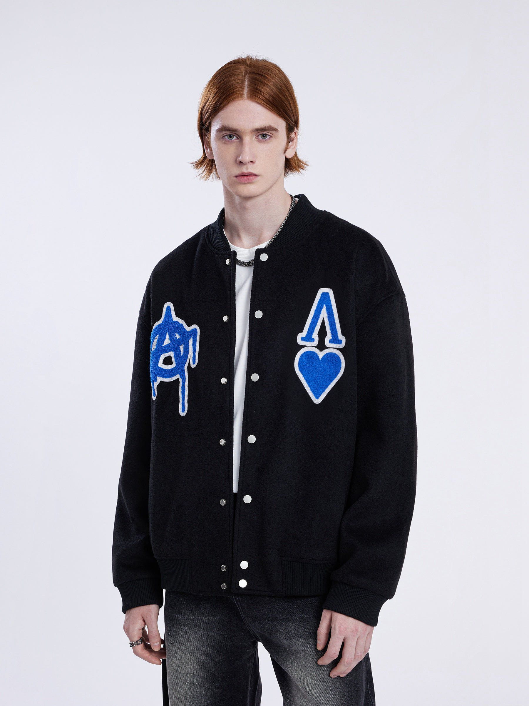 Patchwork Embroidery Varsity Jacket for Men & Women | Aelfric Eden