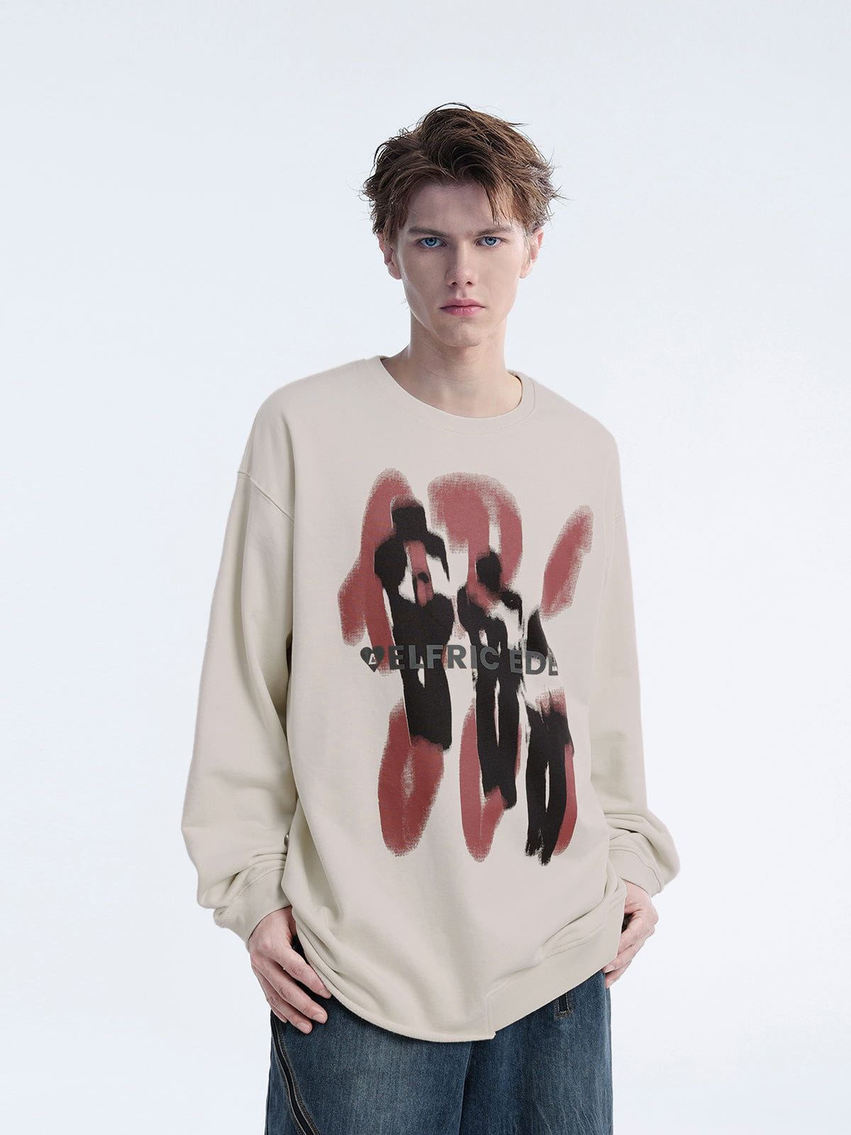 Abstract Shadow Print Sweatshirt for Men & Women | Aelfric Eden