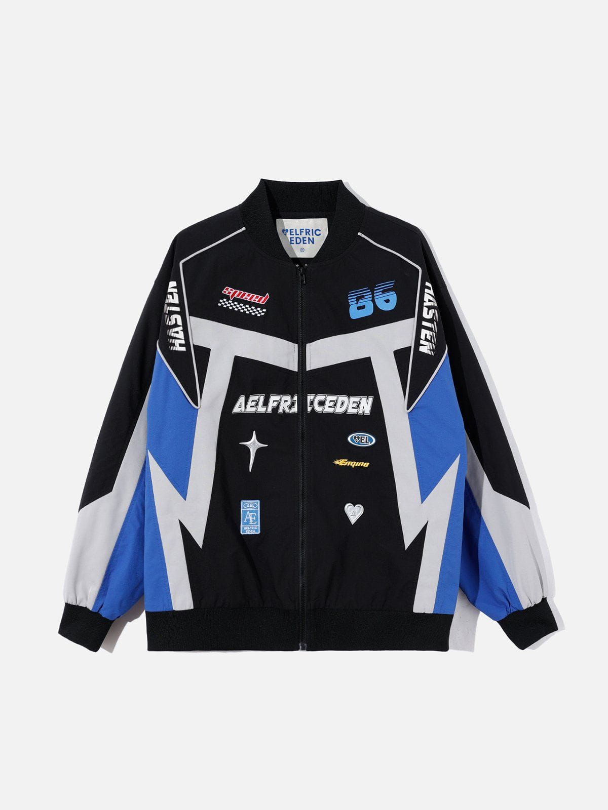 Color Block Racing Coat for Winter Warmth & Style | Aelfric Eden