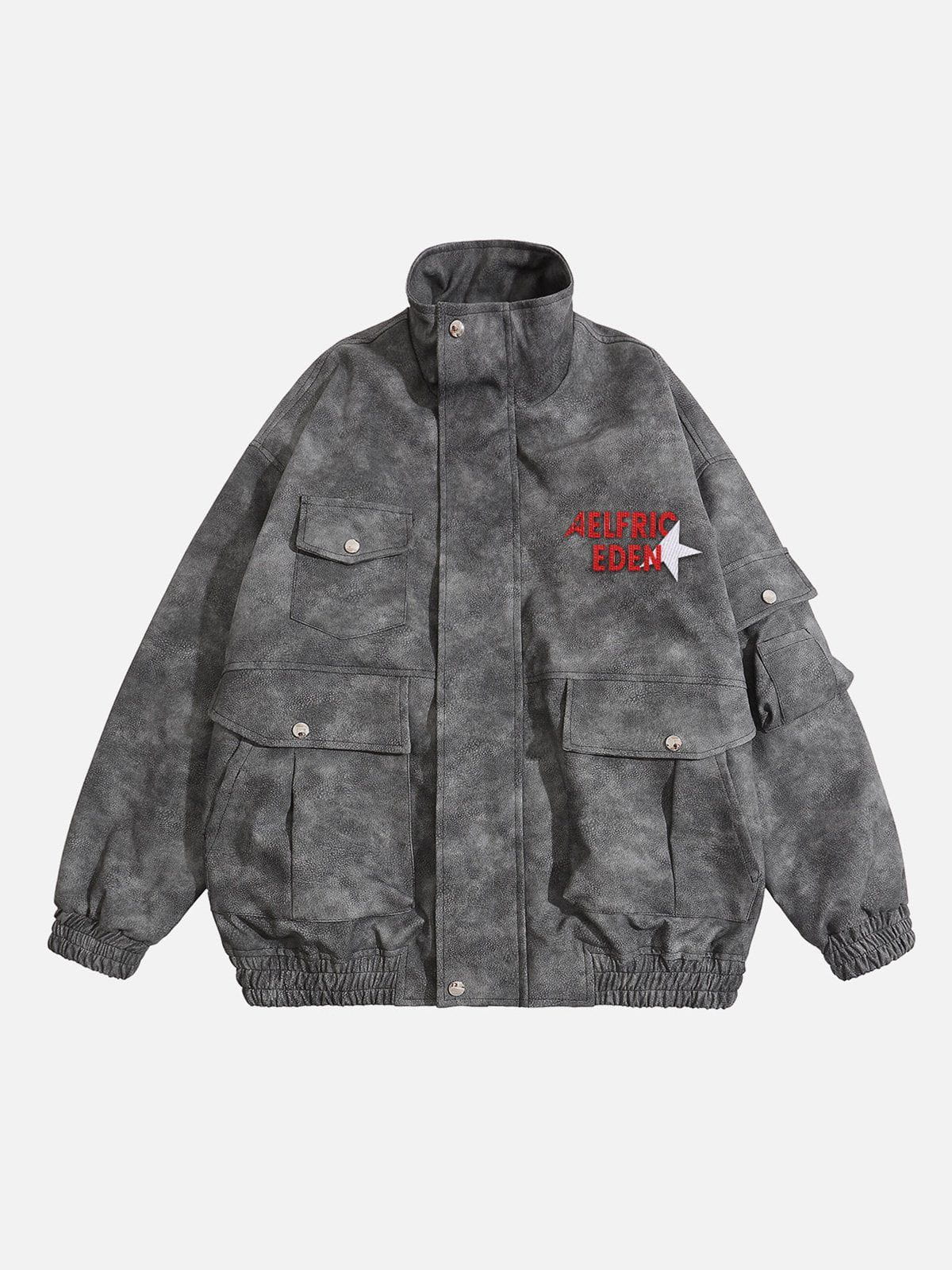 Embroidered Oversized Jacket with Multiple Pockets | Aelfric Eden