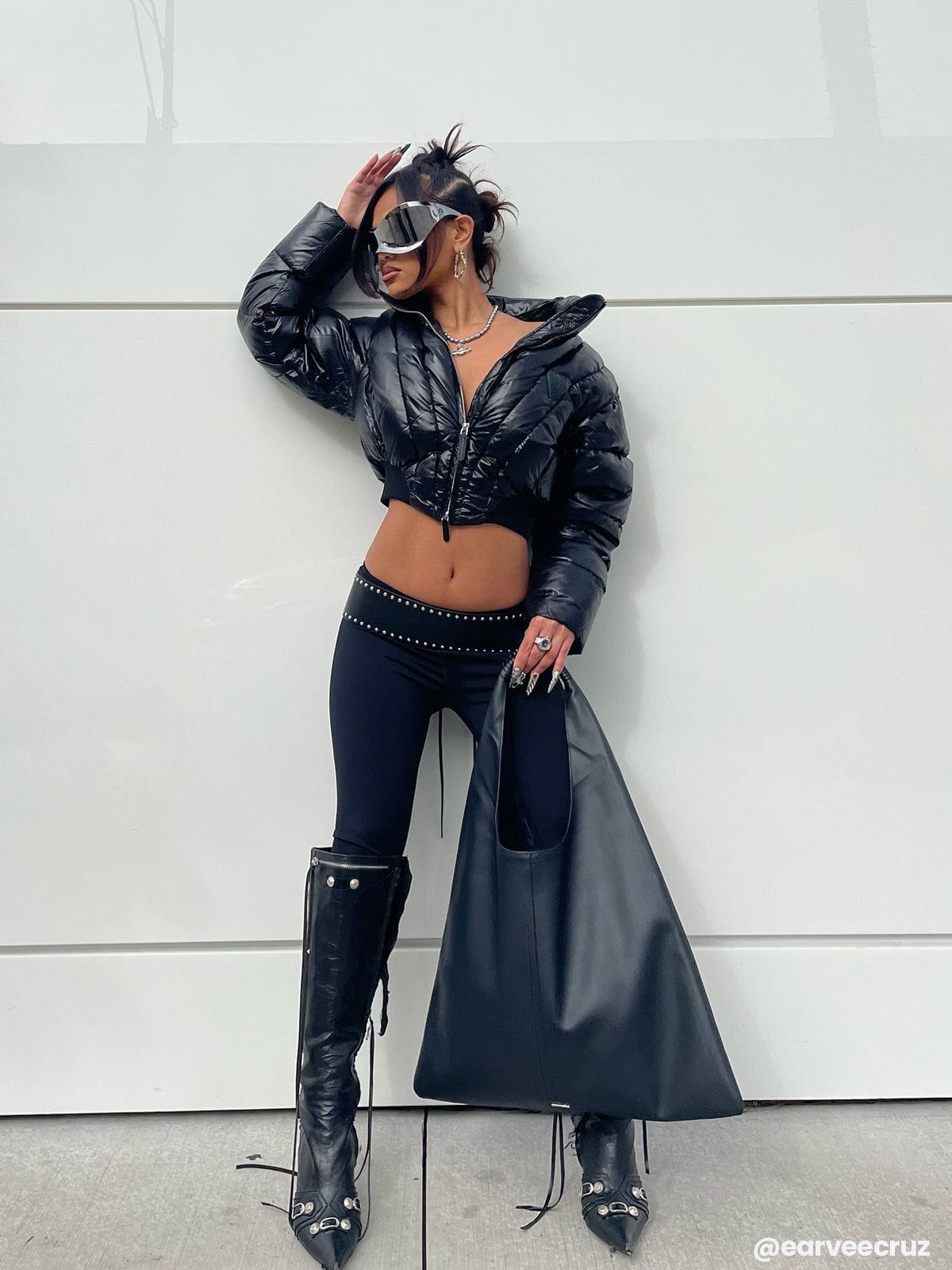 Women's Cropped Puffer Jacket with Down Fill for Winter | Aelfric Eden