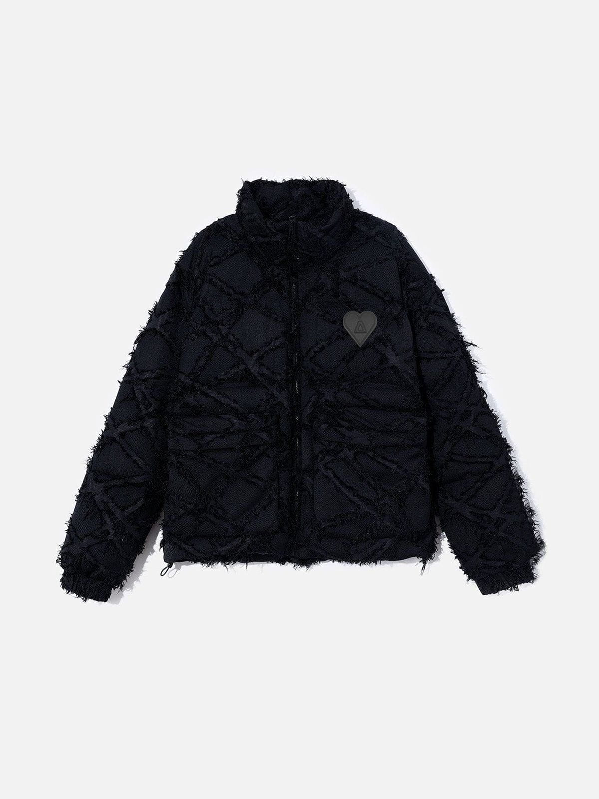 Warm Fringe Puffer Down Coat for Winter | Aelfric Eden