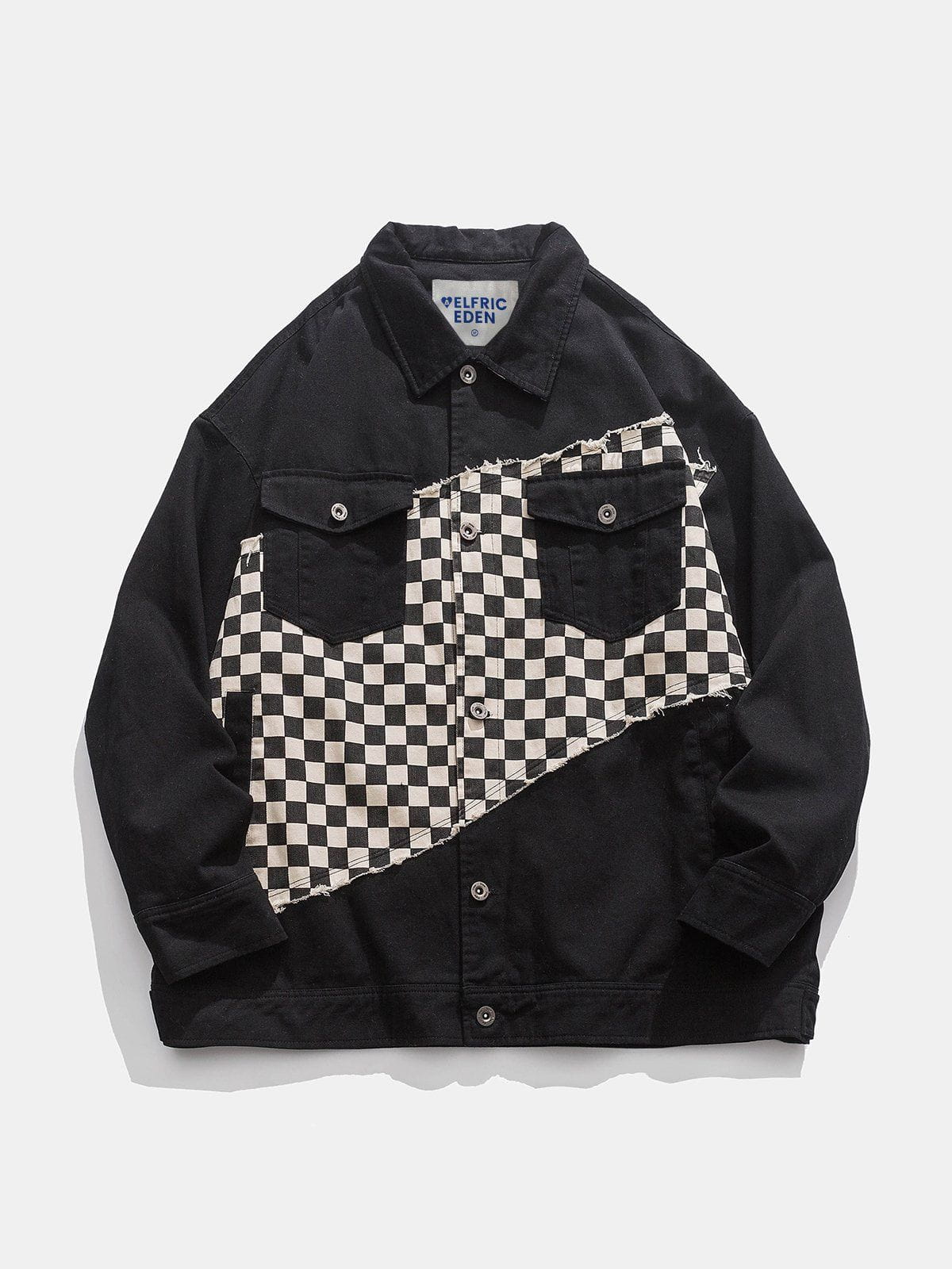 Checkerboard Patchwork Jacket for Men & Women | Aelfric Eden