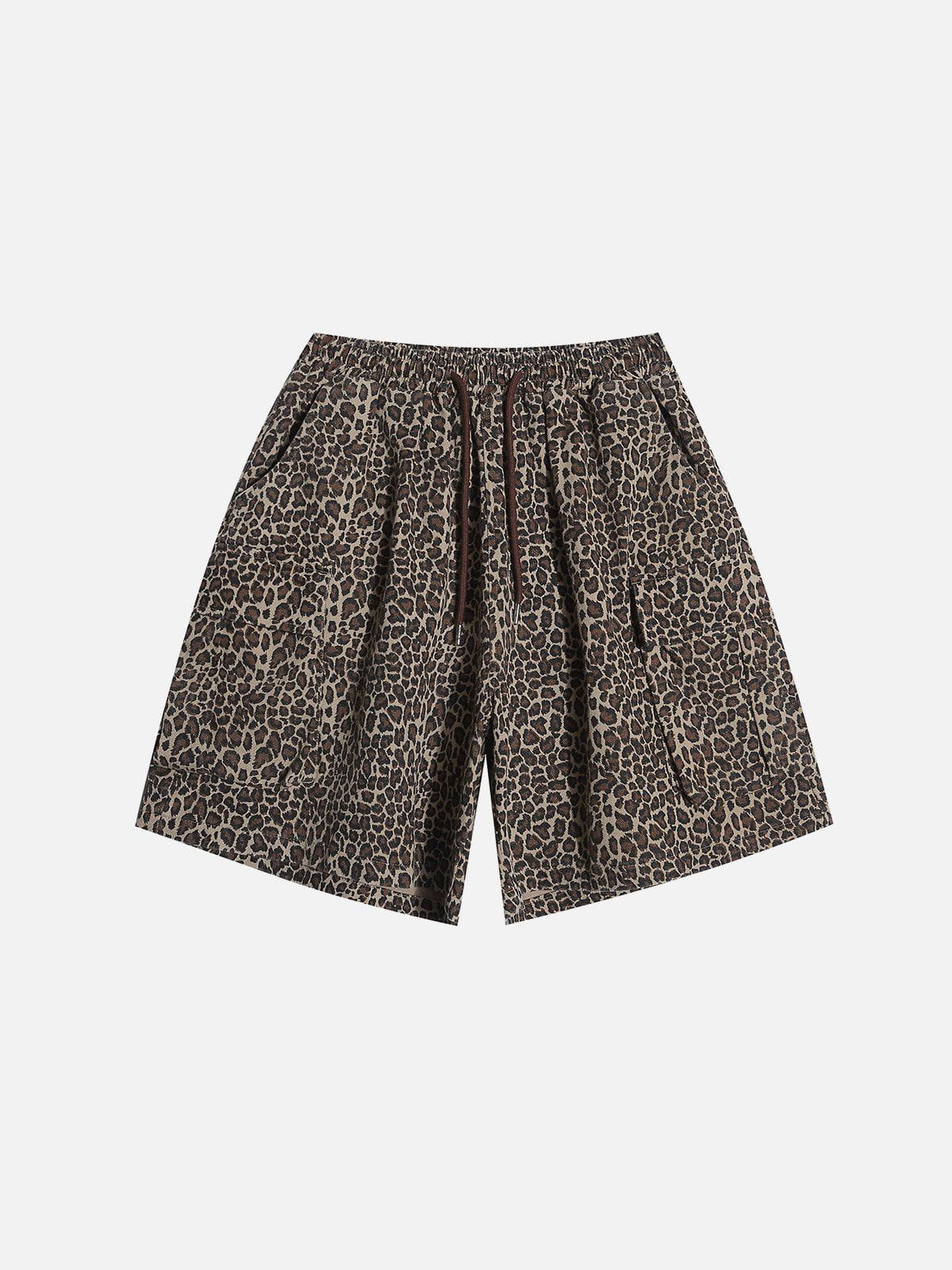 Leopard Print Drawstring Shorts for Men | Aelfric Eden
