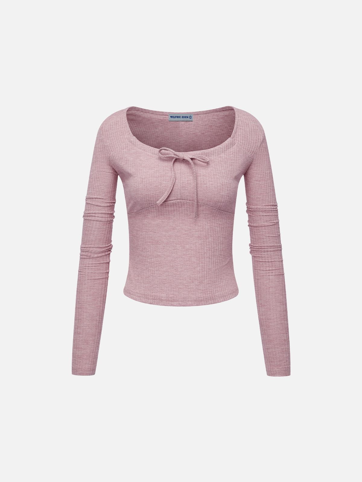 100% Cotton Solid Ribbon Long Sleeve Shirt | Aelfric Eden