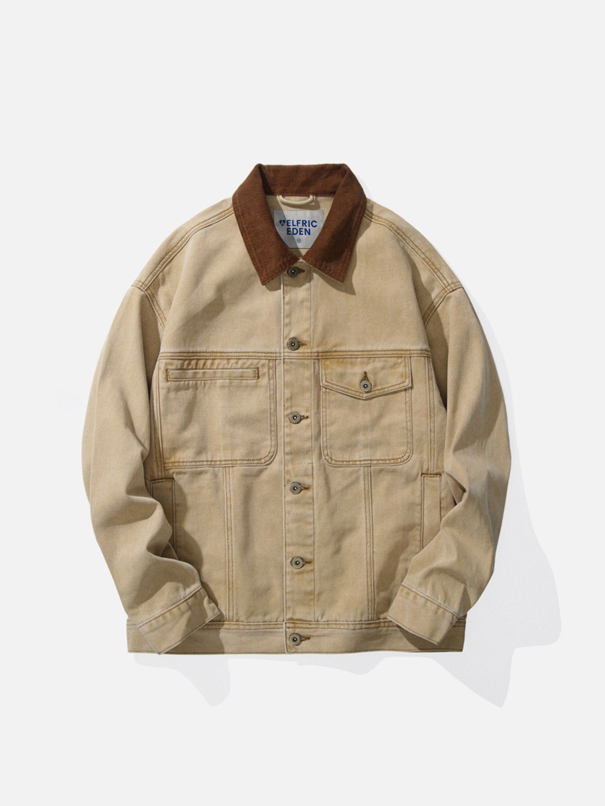 Basic Fold-Over Cotton Jacket with Pocket | Aelfric Eden