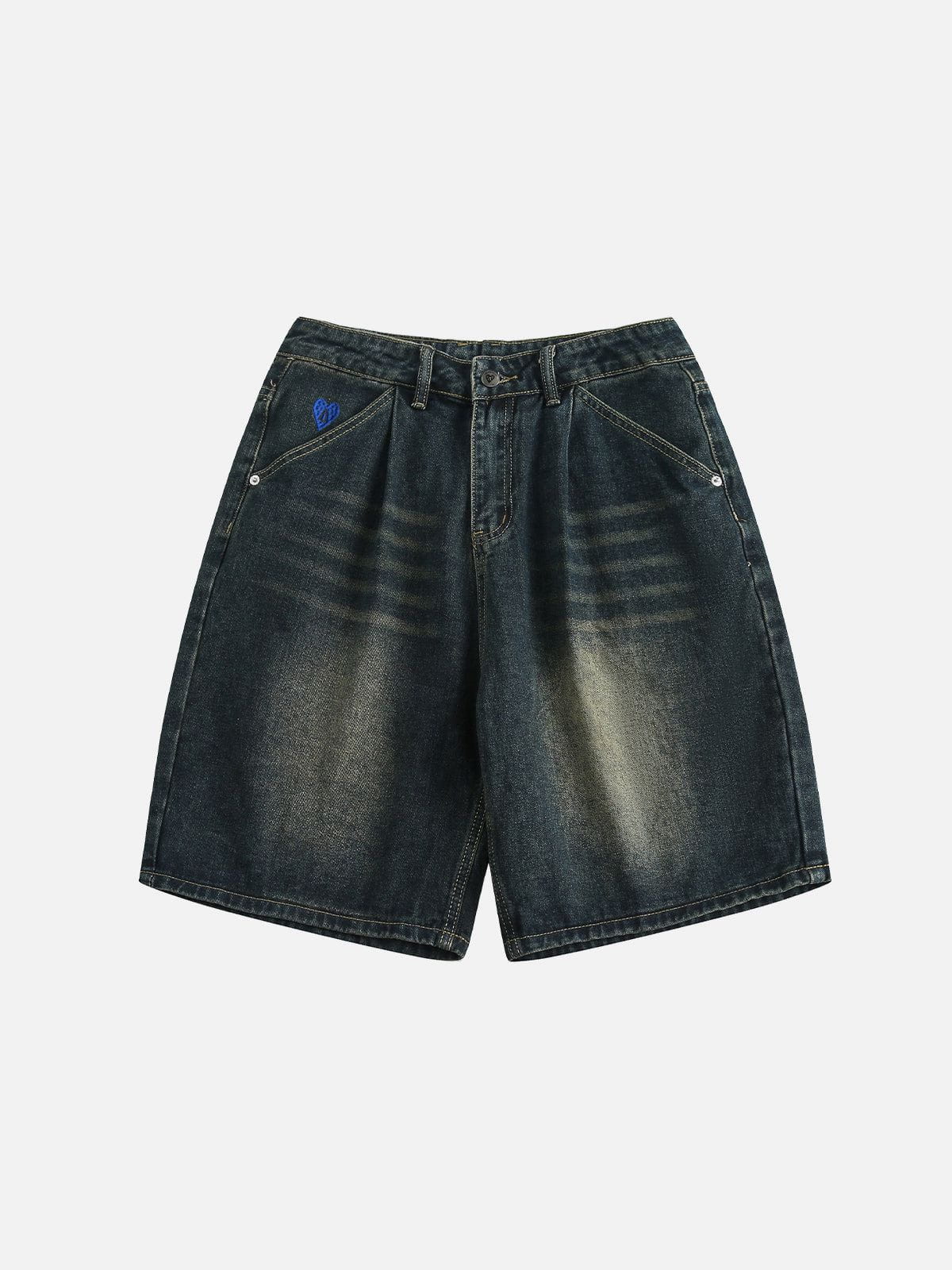 Washed Wrinkle Denim Shorts for Summer | Aelfric Eden