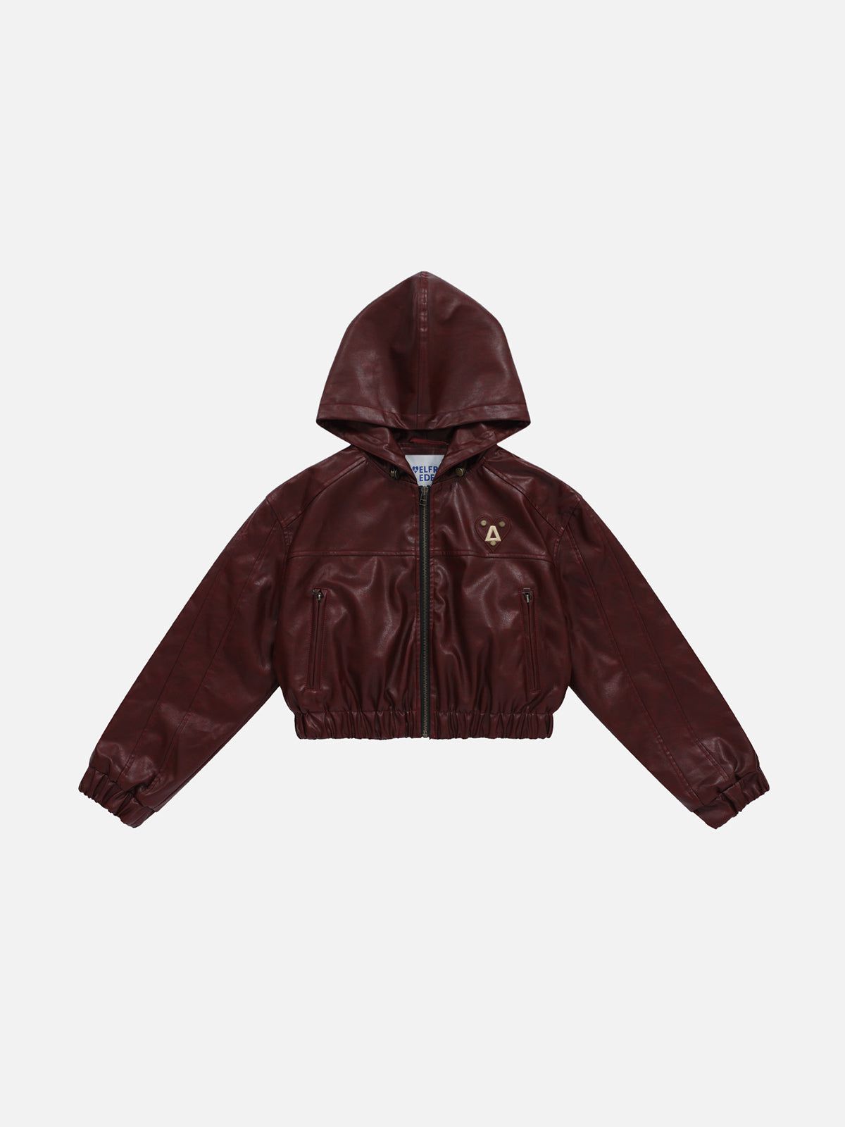 Cropped Faux Leather Jacket with Hood | Aelfric Eden