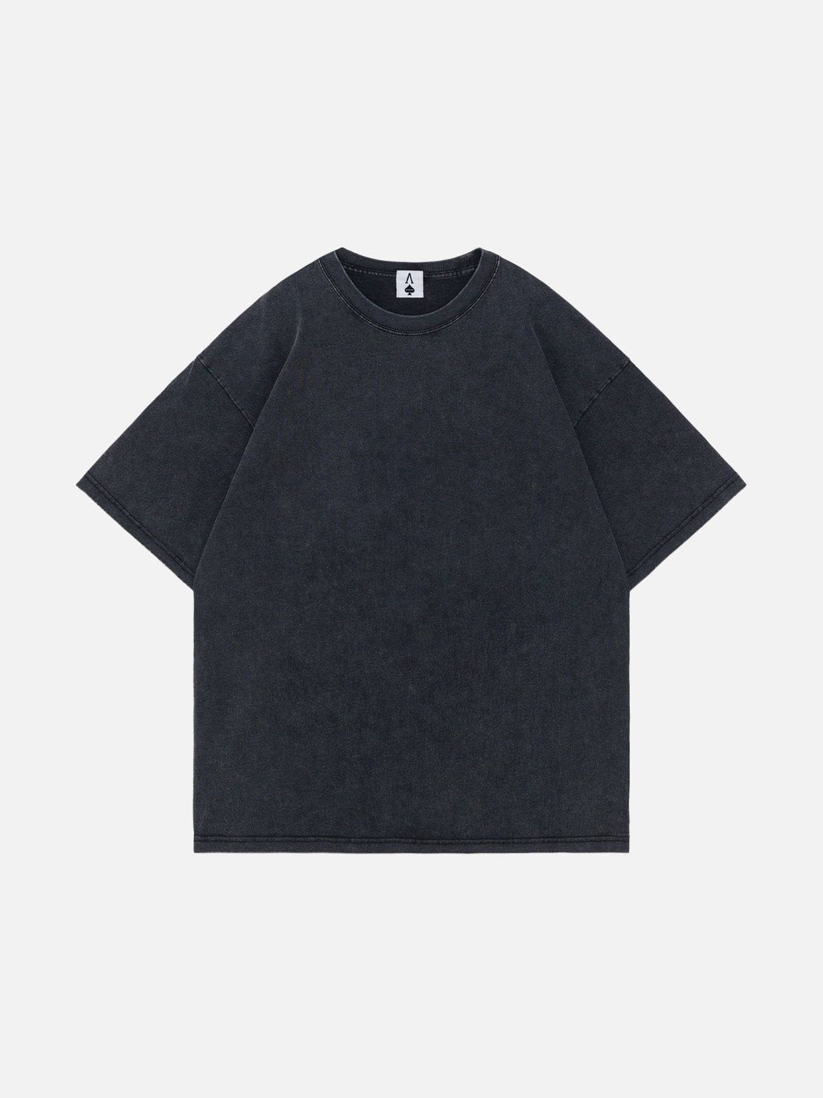 Black Washed Cotton Tee for Men | Aelfric Eden