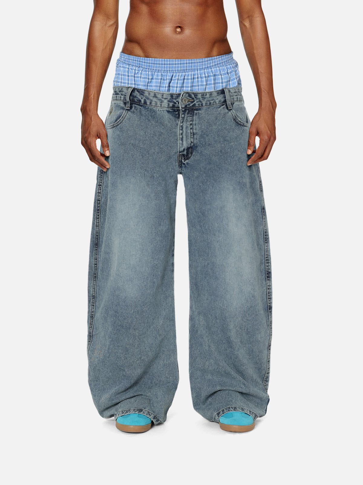 Double Waist Baggy Jeans for Men | Aelfric Eden