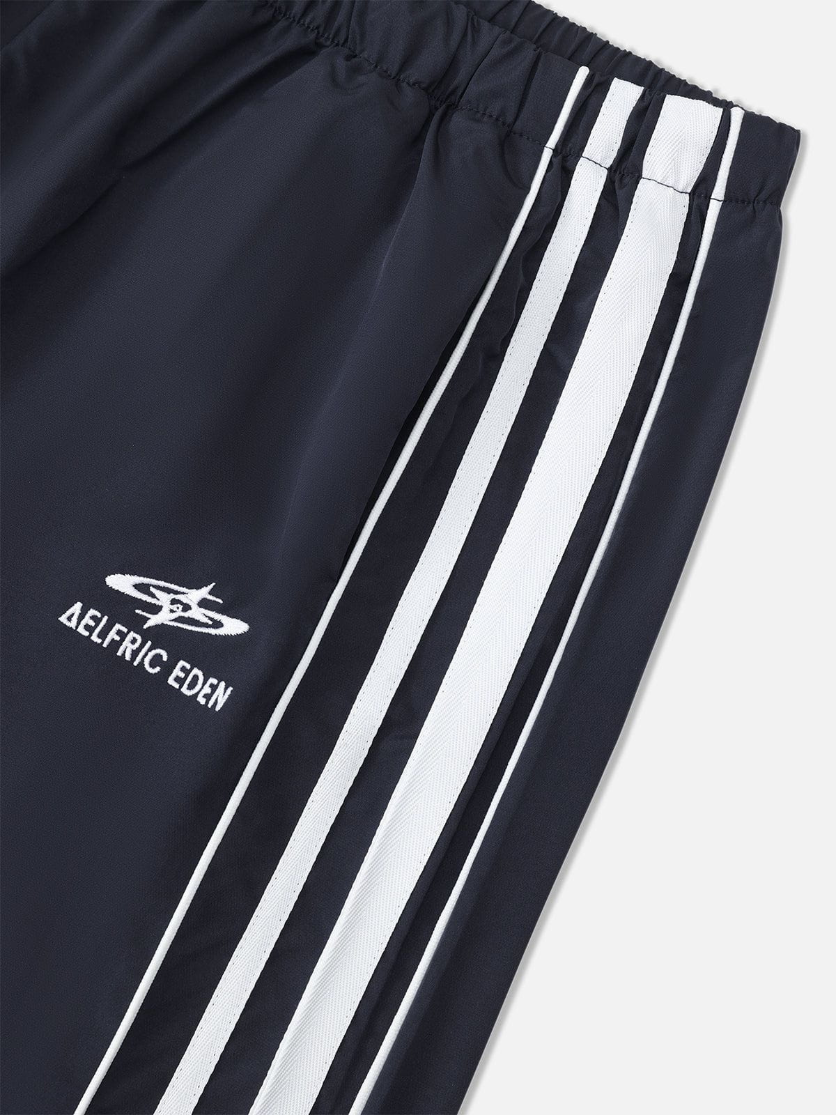 Baggy Track Pants with Color Blocking & Embroidery | Aelfric Eden