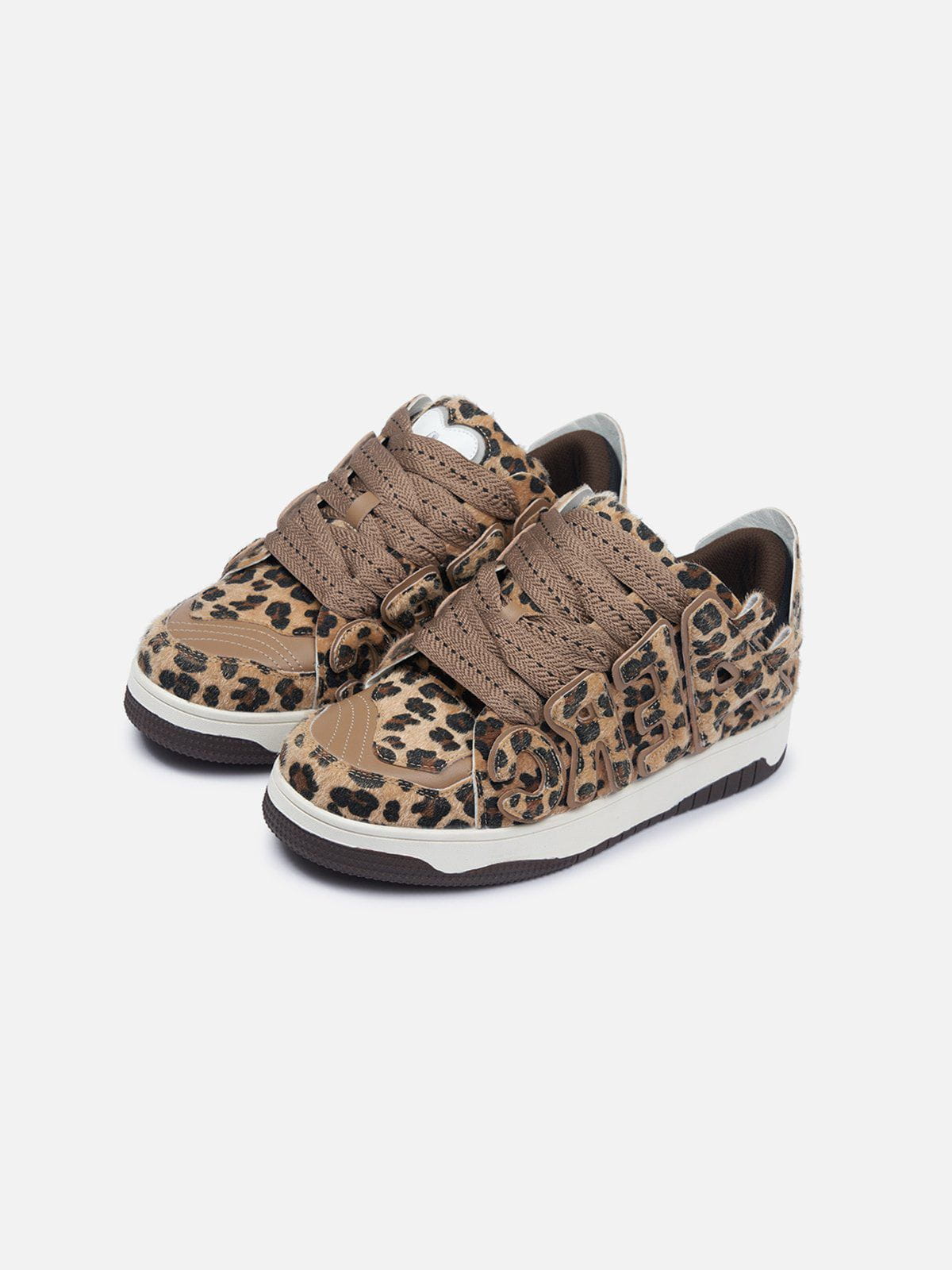 Leopard Print Skate Shoes for Women | StarryClimb Cowhide & Rubber Sole