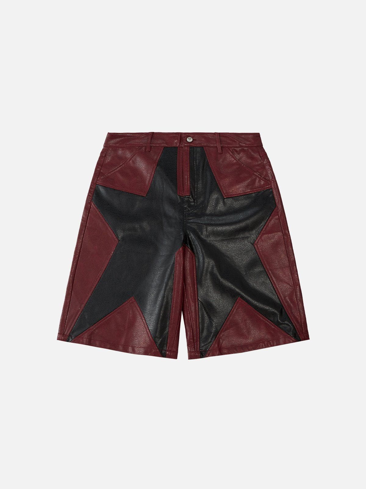Aelfric Eden Faux Leather Shorts for Women | Embroidered Cotton Blend
