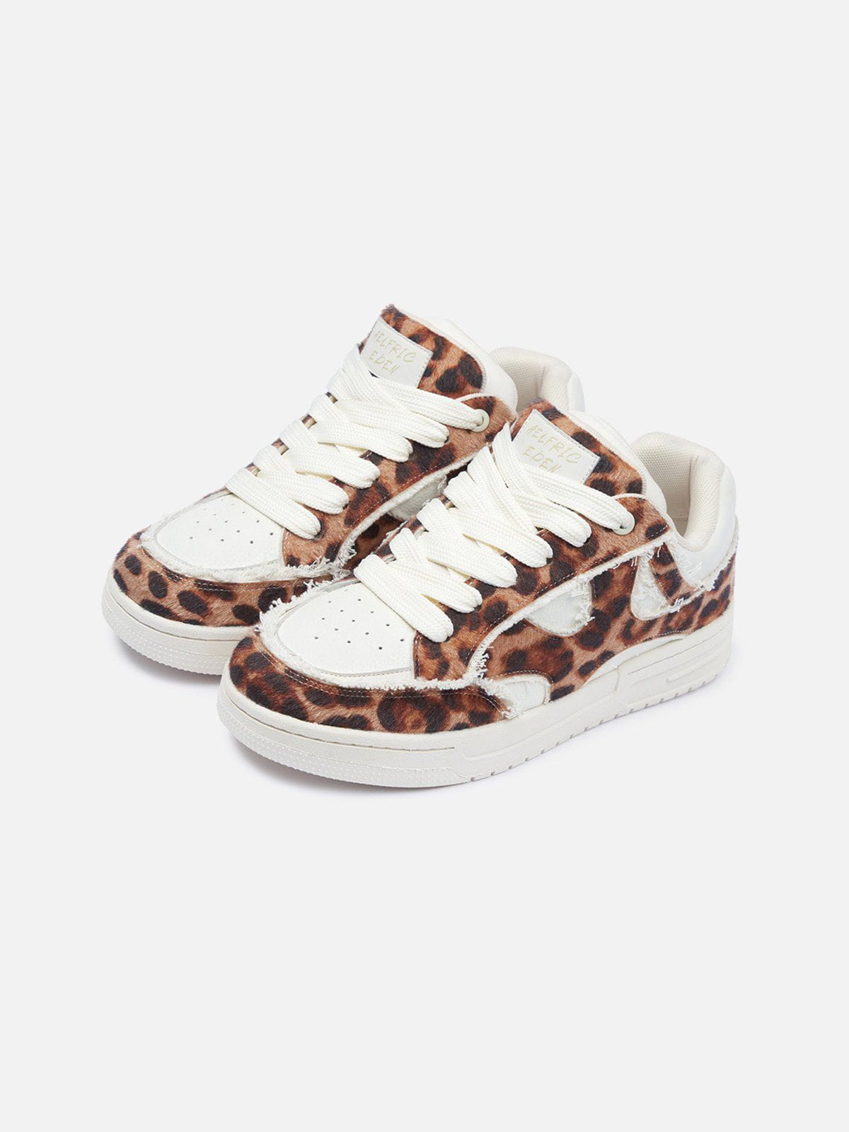 Leopard Print Skate Shoes with Durable Rubber Sole | StarryClimb