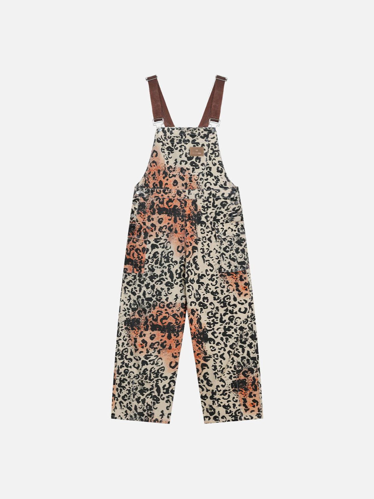 Apricot Leopard Print Overalls for Women | Aelfric Eden