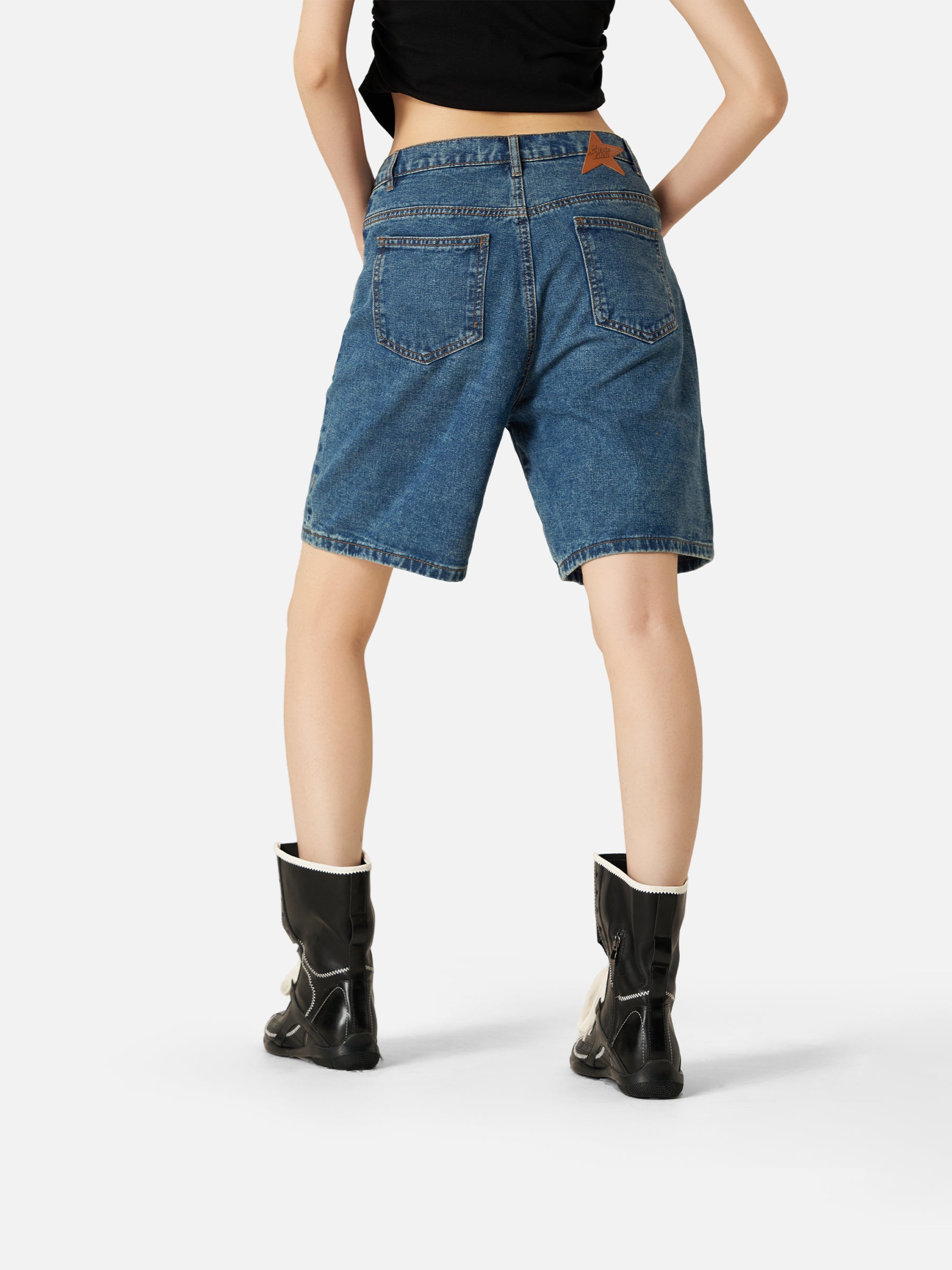 Star Patchwork Denim Jorts for Men & Women | Aelfric Eden - Aelfric Eden