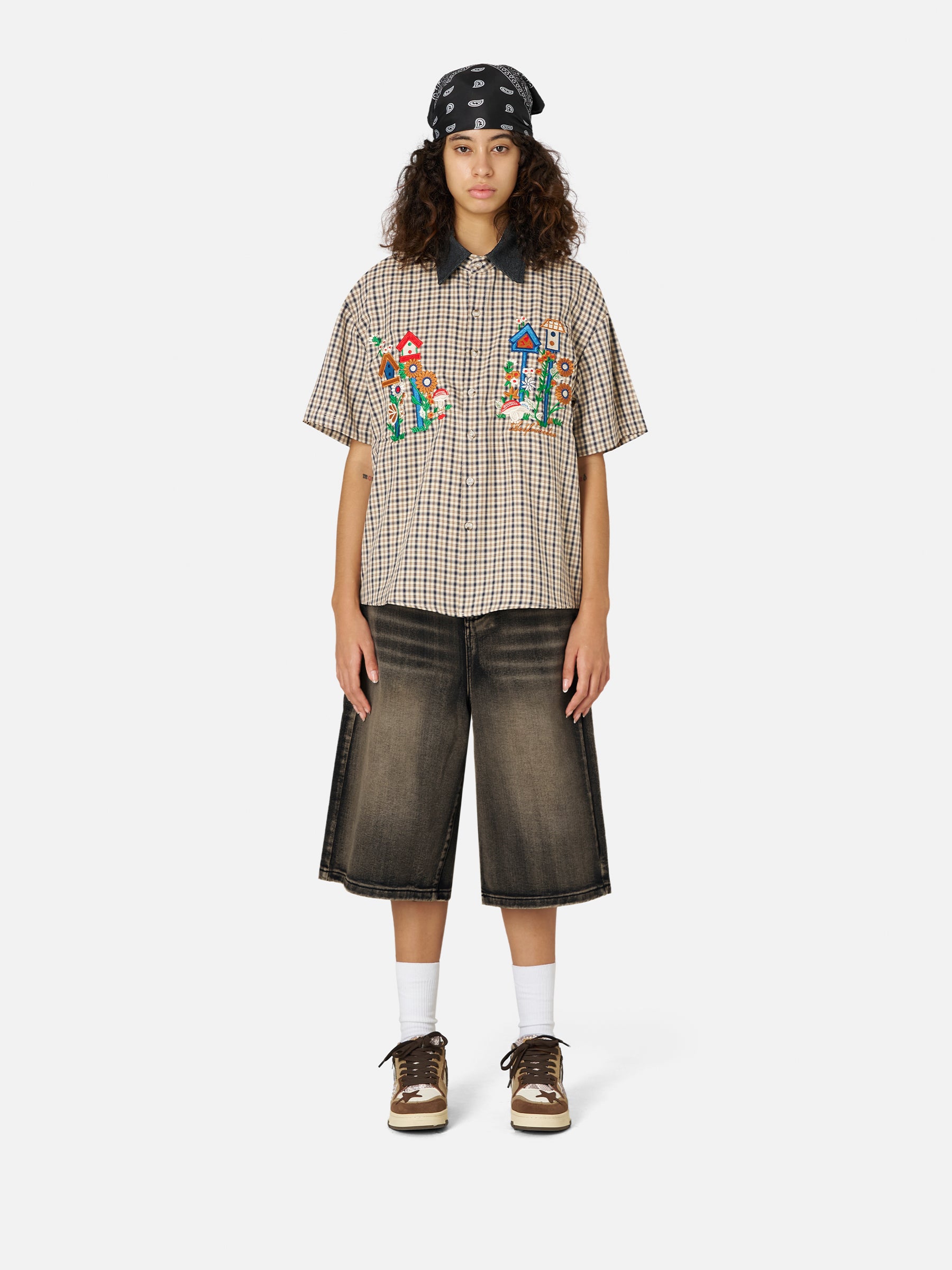 Vintage Washed Longline Denim Shorts for Men & Women | Aelfric Eden