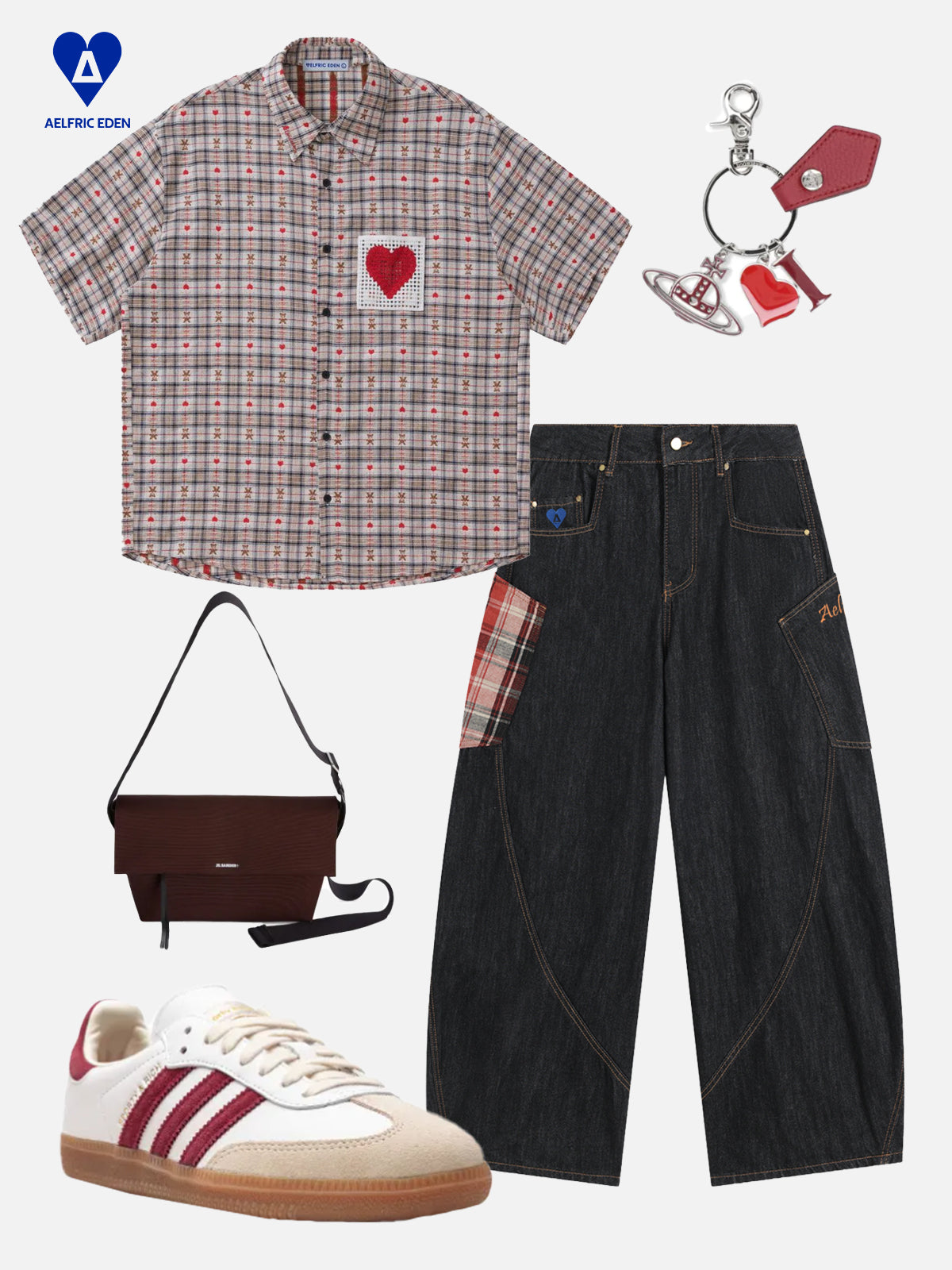 Super Baggy Jeans for Women with Plaid Pockets | Aelfric Eden