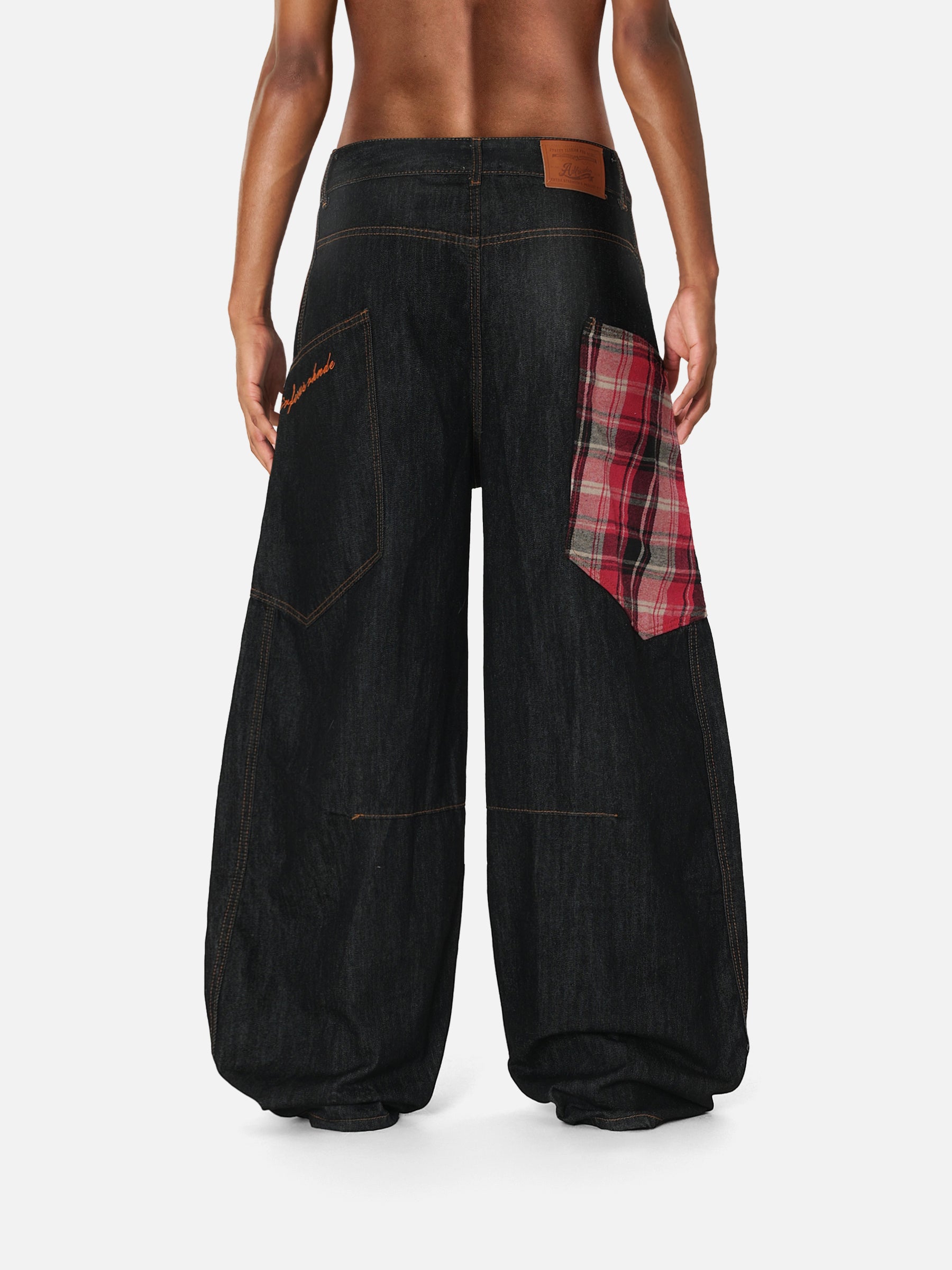 Super Baggy Jeans for Women with Plaid Pockets | Aelfric Eden