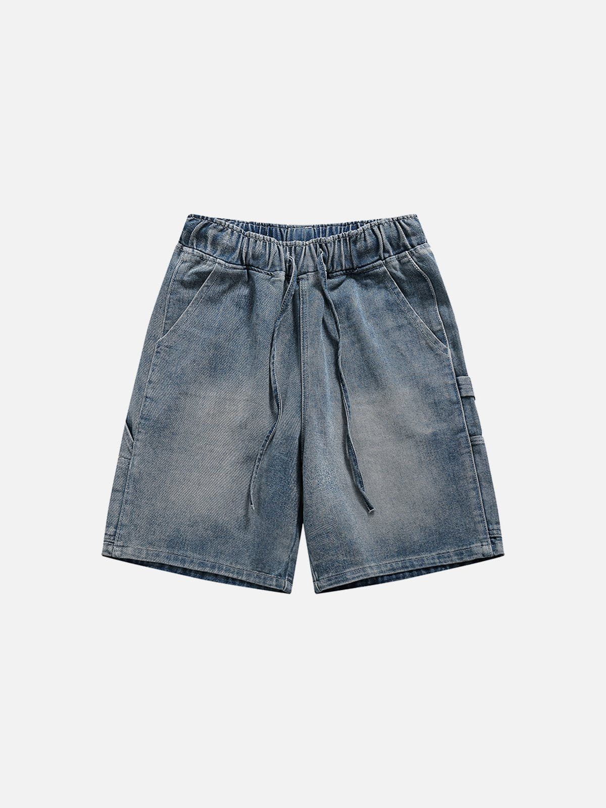 Drawstring Washed Denim Shorts for Men | Aelfric Eden