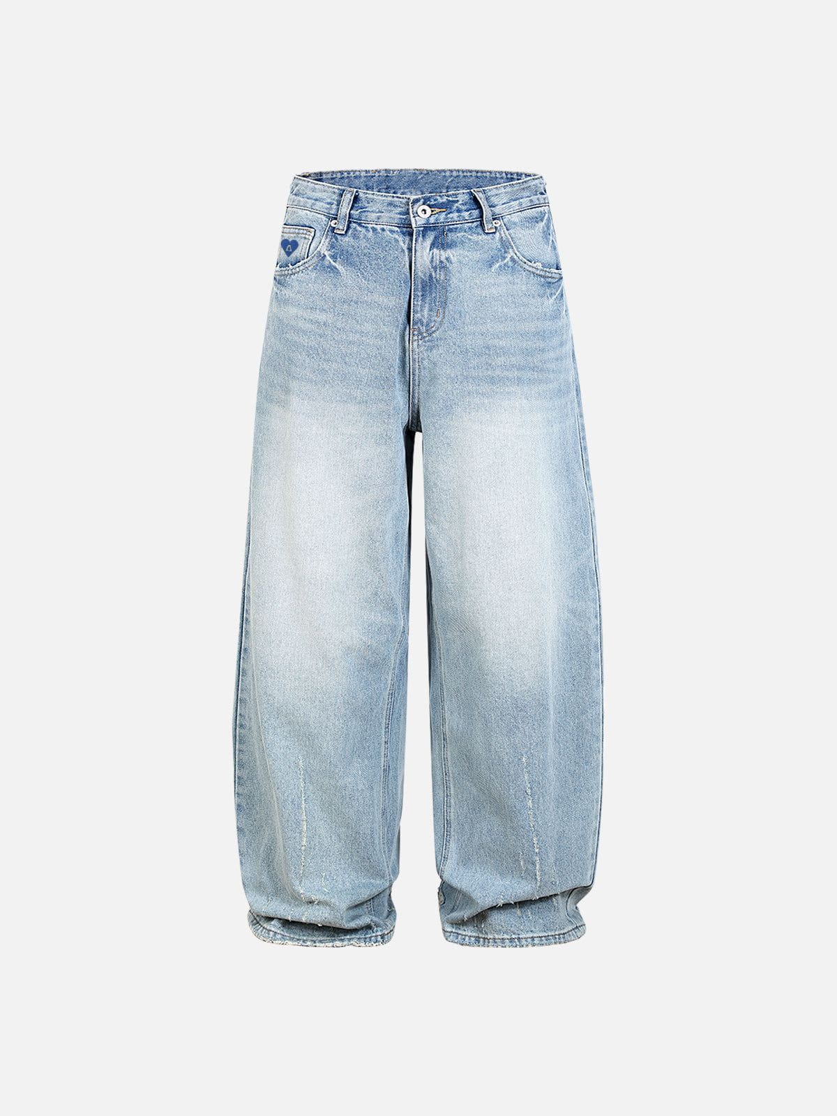 Washed Baggy Jeans for Men | Relaxed Fit & Graphic Design | Aelfric Eden