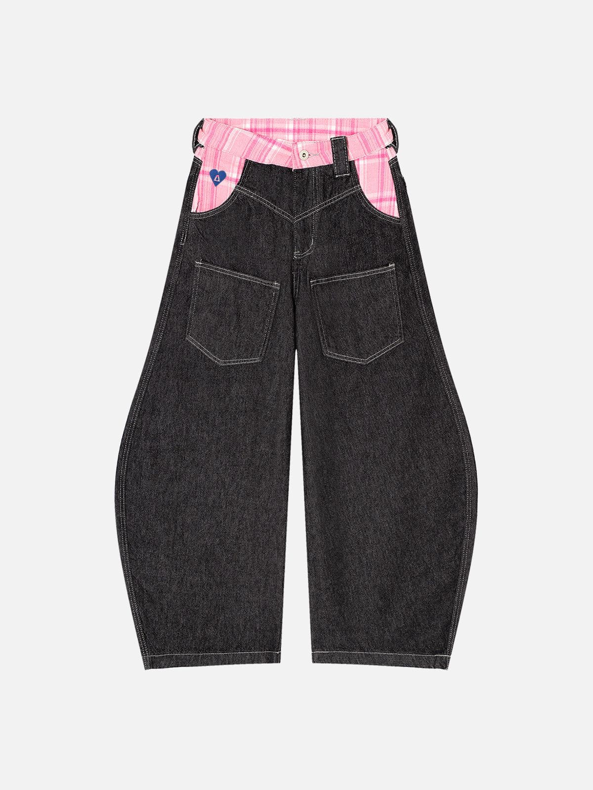 Plaid Baggy Barrel Jeans for Men | Aelfric Eden