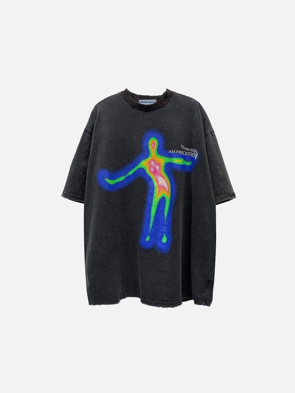 Oversized Distorted Portrait Graphic T-Shirt | Aelfric Eden