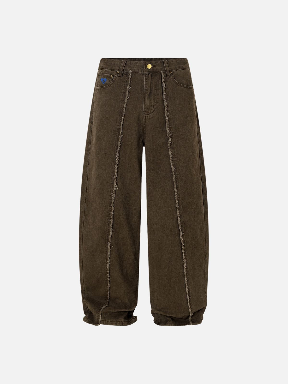 Fringe Patchwork Baggy Jeans for Women | Aelfric Eden