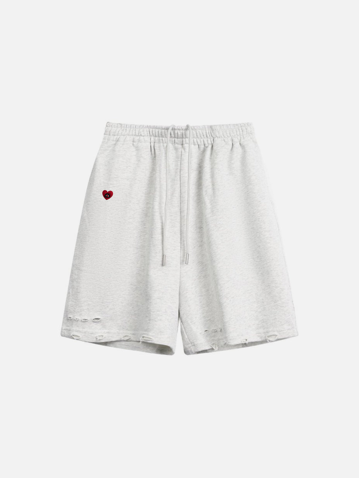 Distressed Cotton Shorts with Drawstring | Aelfric Eden