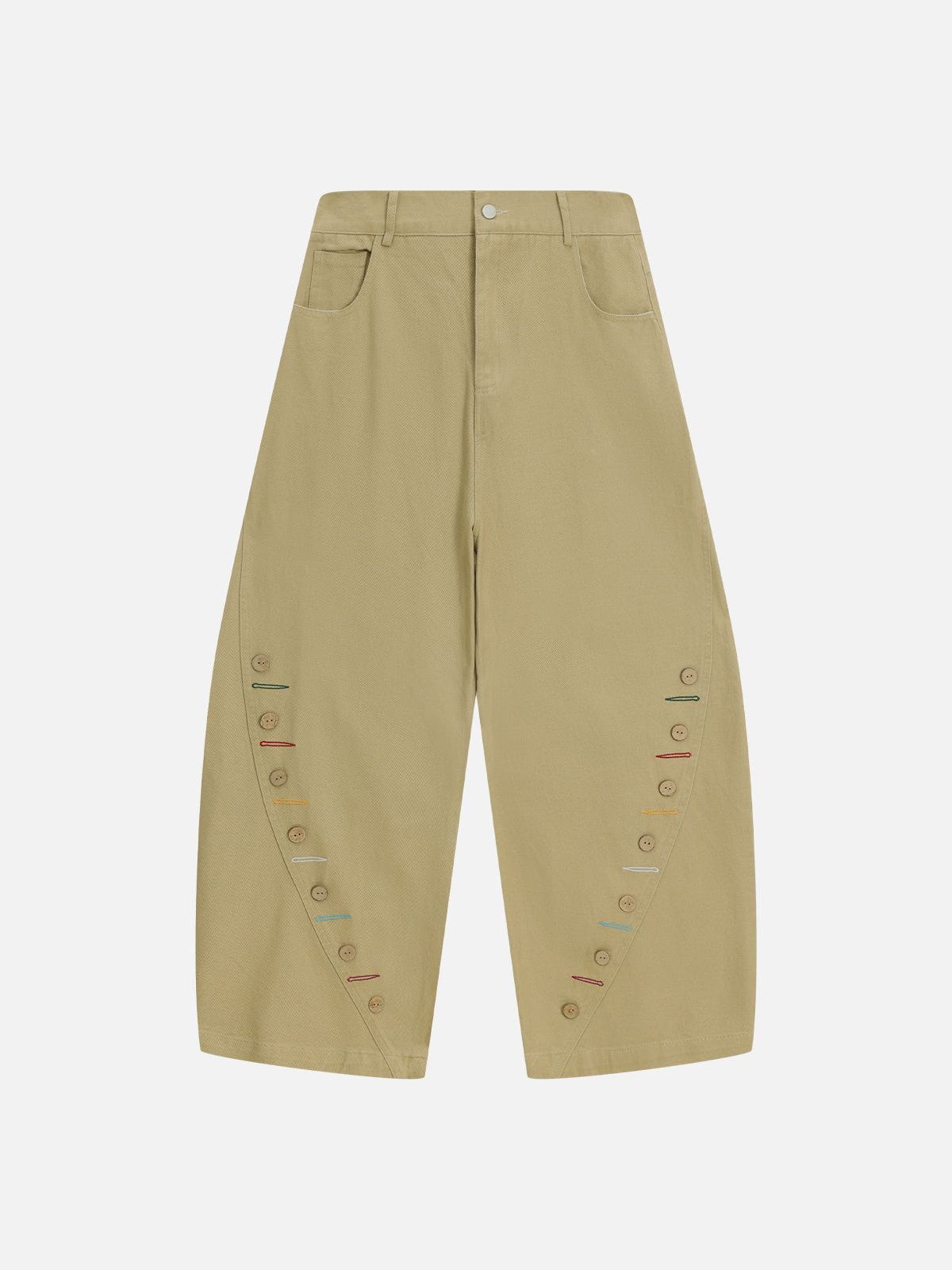 Super Baggy Barrel Pants with Colorful Buttons | Aelfric Eden