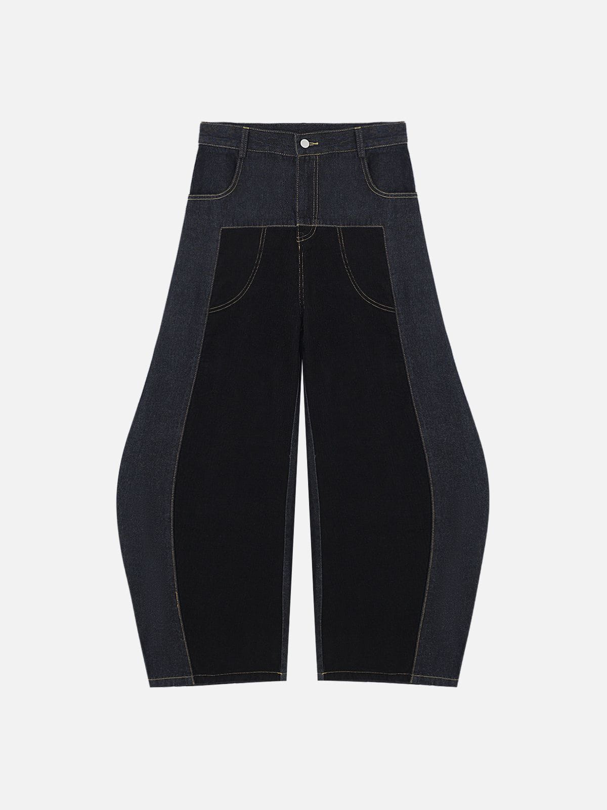 Corduroy Patchwork Baggy Jeans for Men | Aelfric Eden