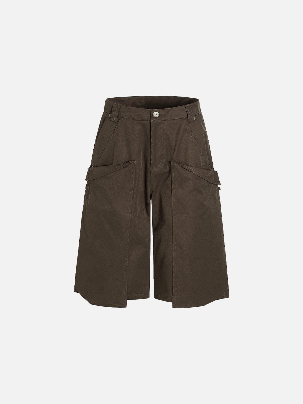 Double Knee Multi Pocket Longline Shorts for Street Style | Aelfric Eden