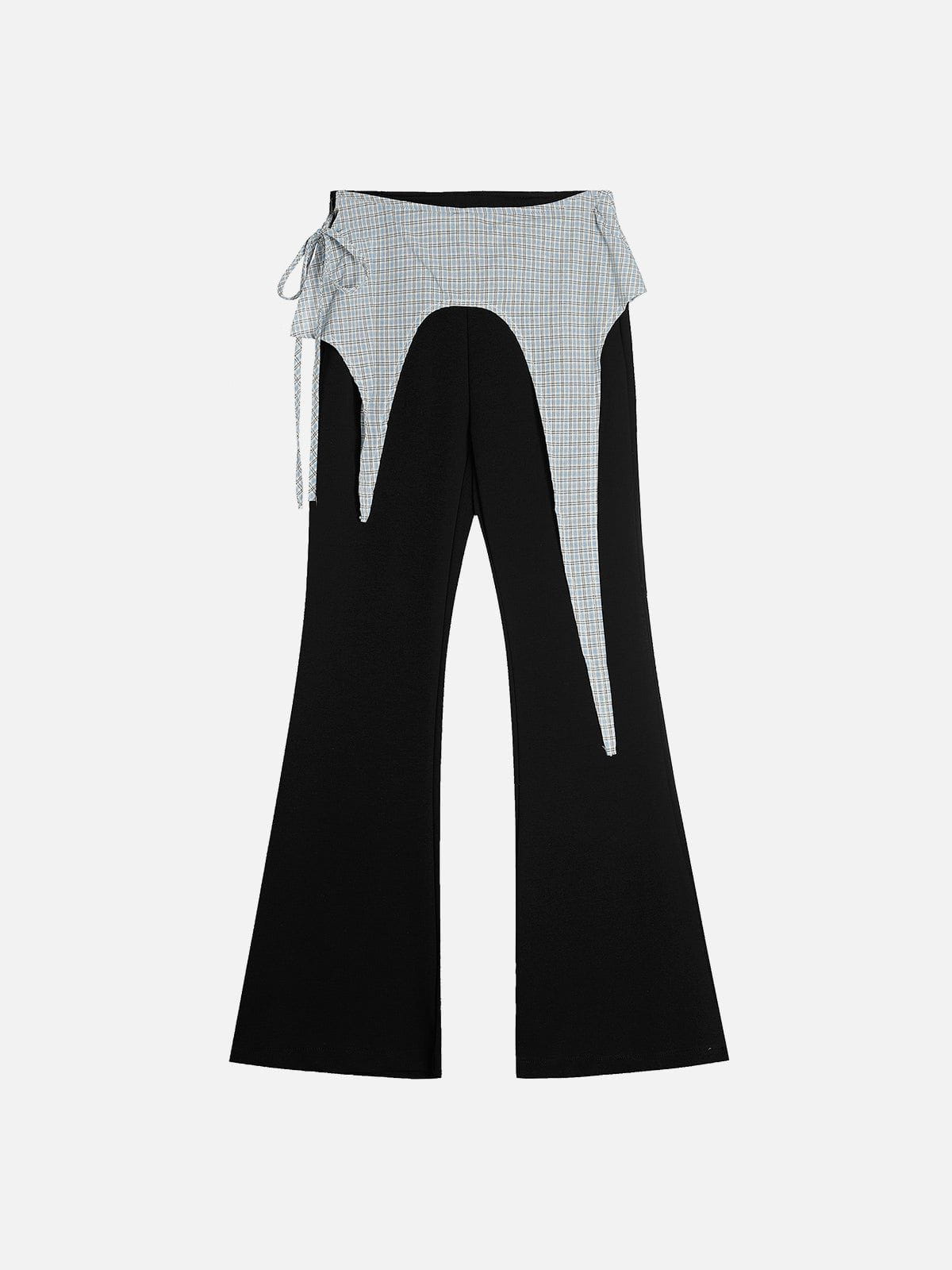 Plaid Patchwork Bootcut Sweatpants for Men | Aelfric Eden