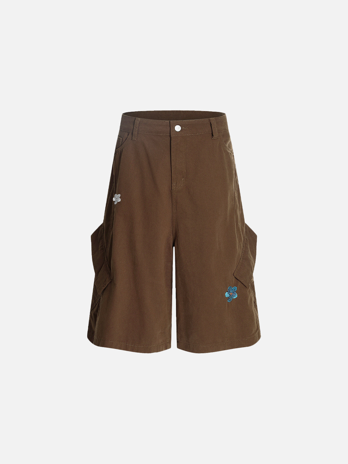 Floral Embroidered Cotton Shorts with Pockets | Aelfric Eden