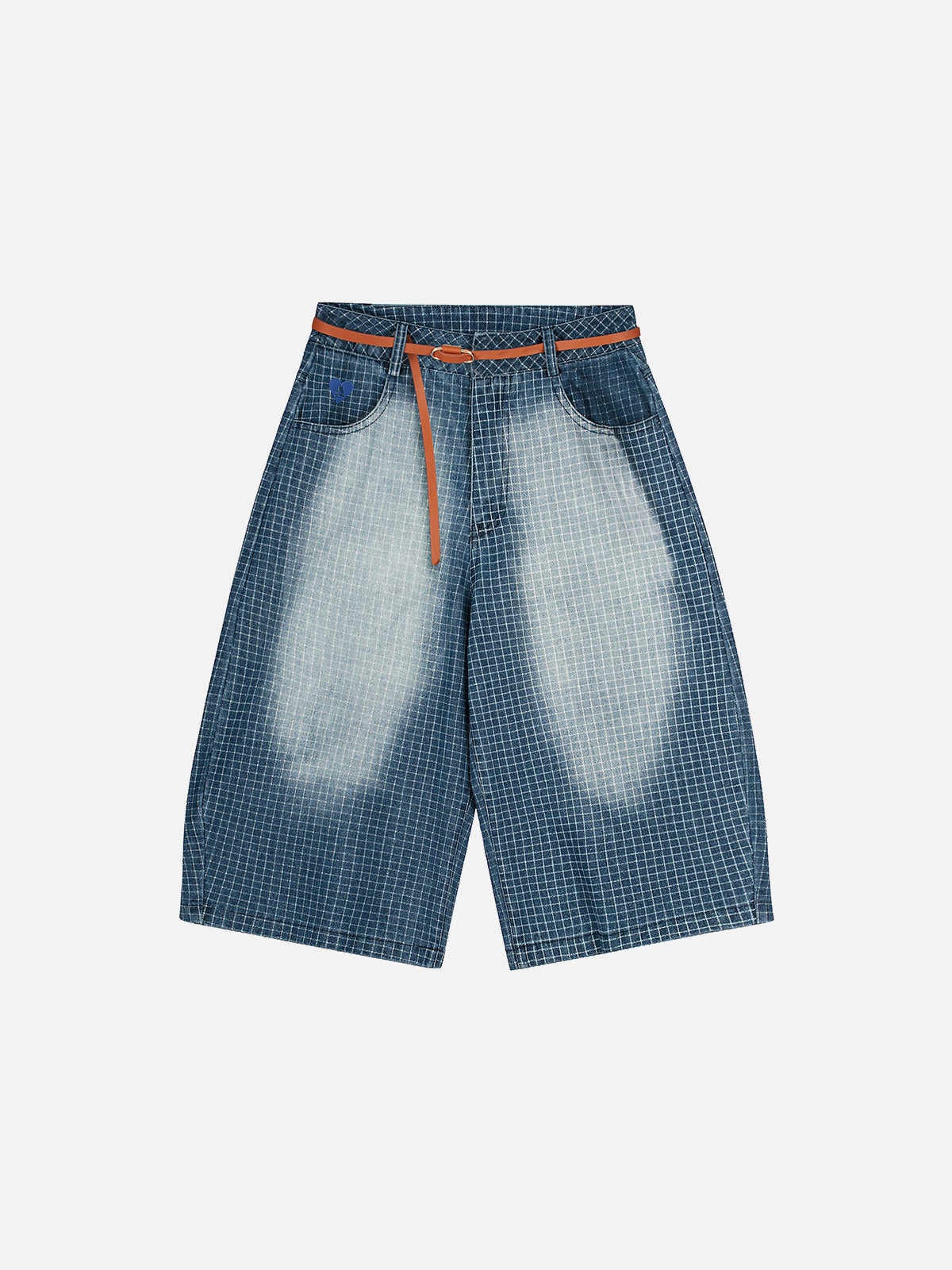 Vintage Plaid Washed Longline Jorts for Men | Aelfric Eden