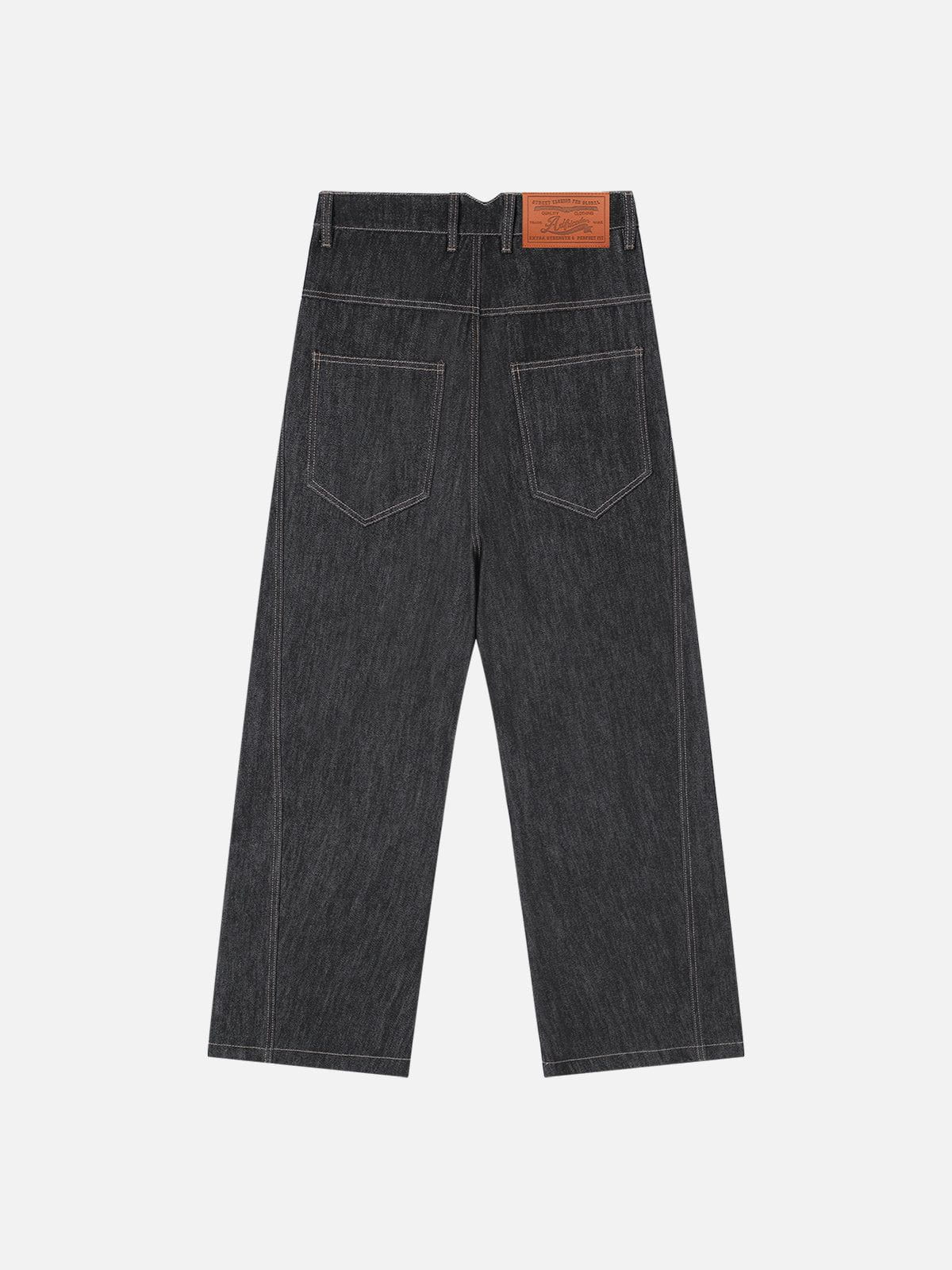 Raw Hem Jeans with Irregular Buttons | Aelfric Eden
