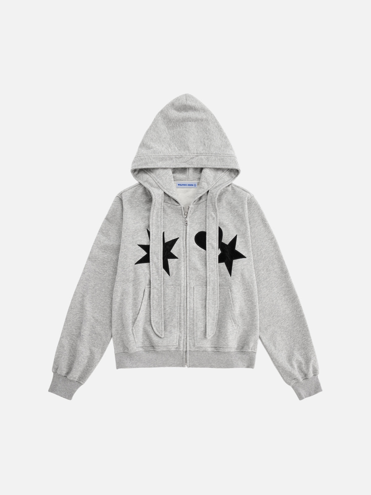 Star Applique Zip Up Hoodie for Men | Aelfric Eden