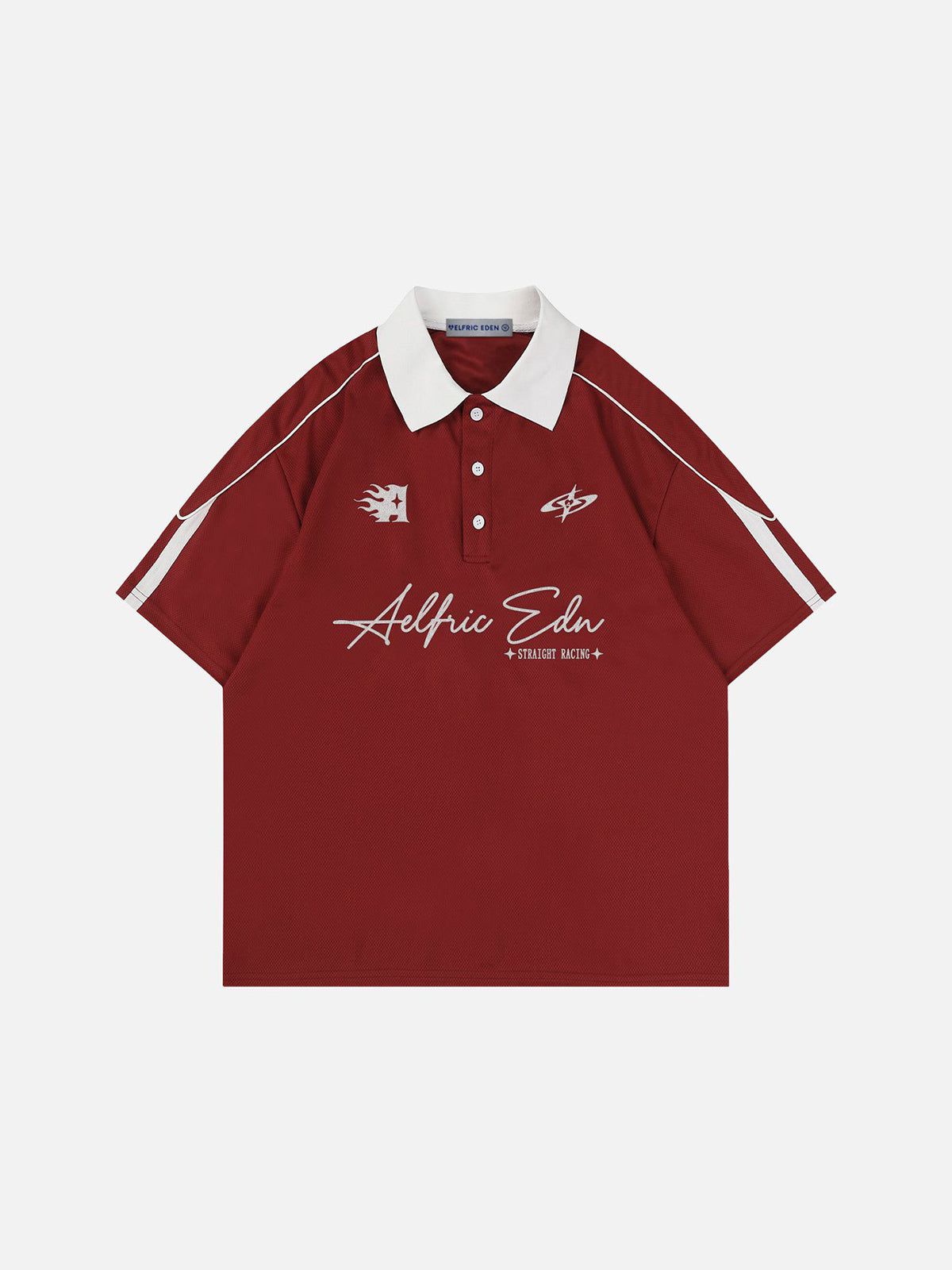 Retro Sporty Polo Soccer Jersey with Breathable Mesh | Aelfric Eden