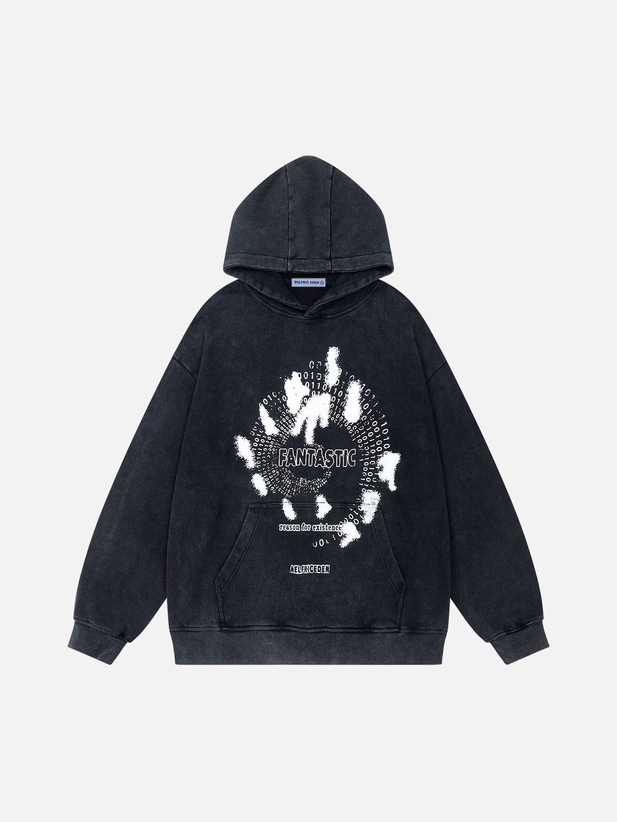 Abstract Shadow Print Hoodie for Men | Aelfric Eden Washed Cotton