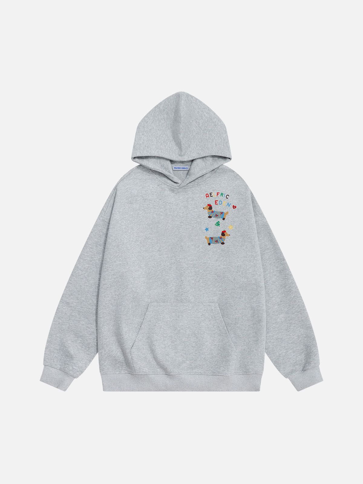Christmas Dog Print Hoodie for Dog Lovers | Aelfric Eden