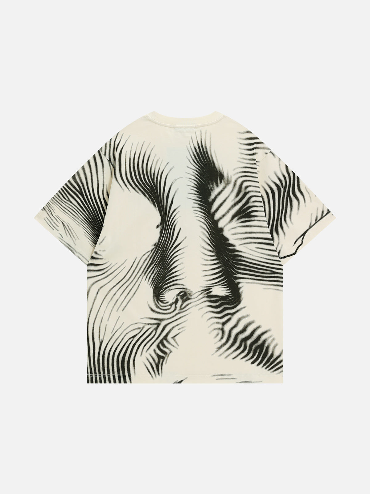 Abstract Print Cotton T-Shirt with Gothic Lettering | Aelfric Eden