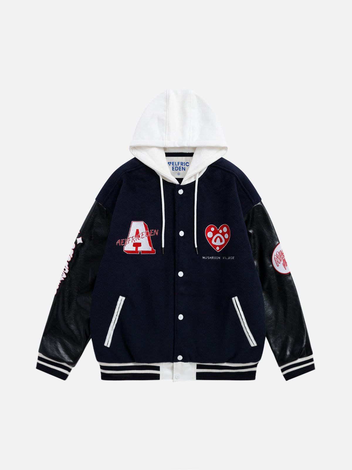 Color Block Hooded Varsity Jacket for Men | Aelfric Eden