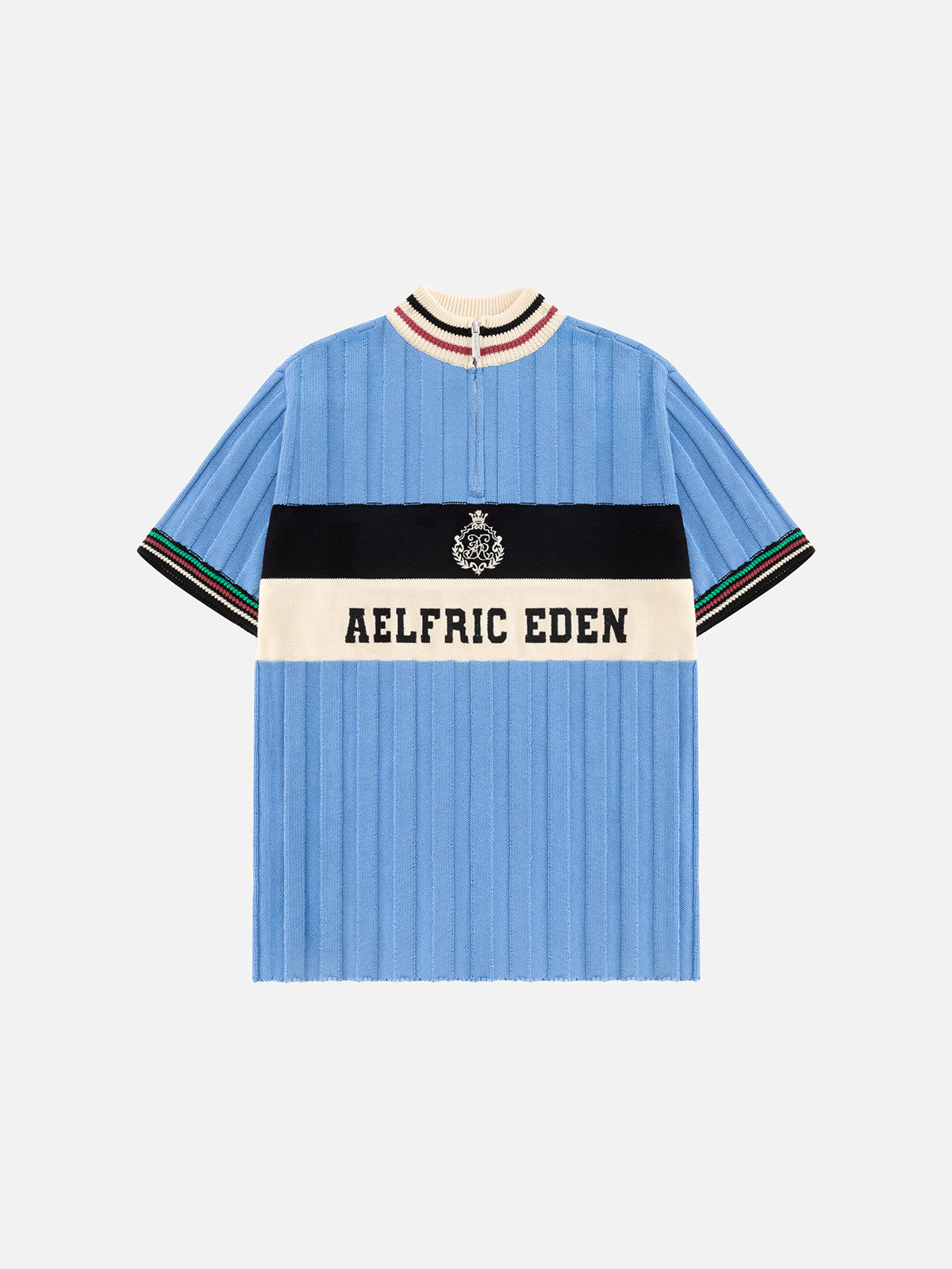 Vintage Patchwork Knit Tee Half Zip Up | Aelfric Eden